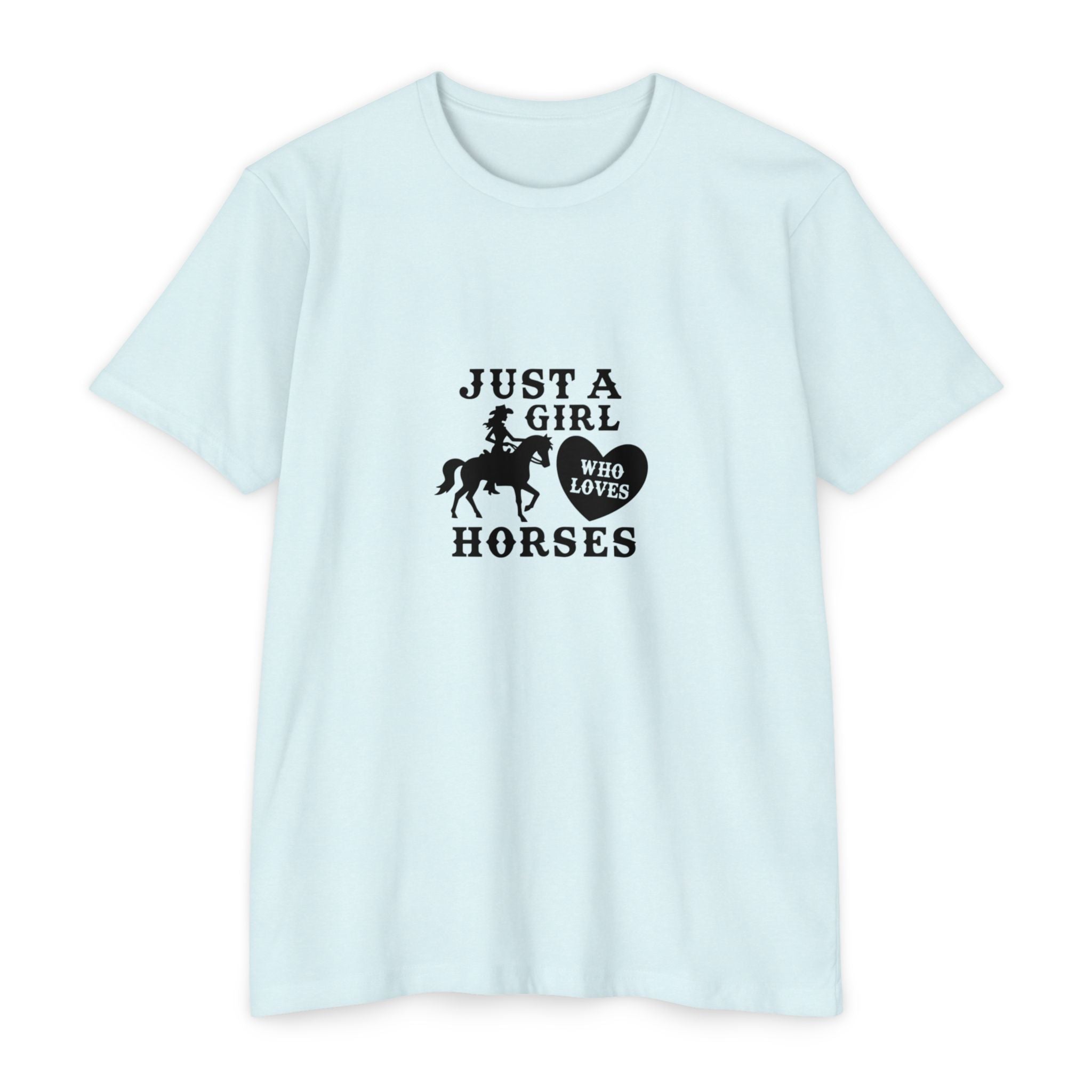 Just A Girl Who Loves Horses T-Shirt — Cute Equestrian Tee for Horse Lovers
