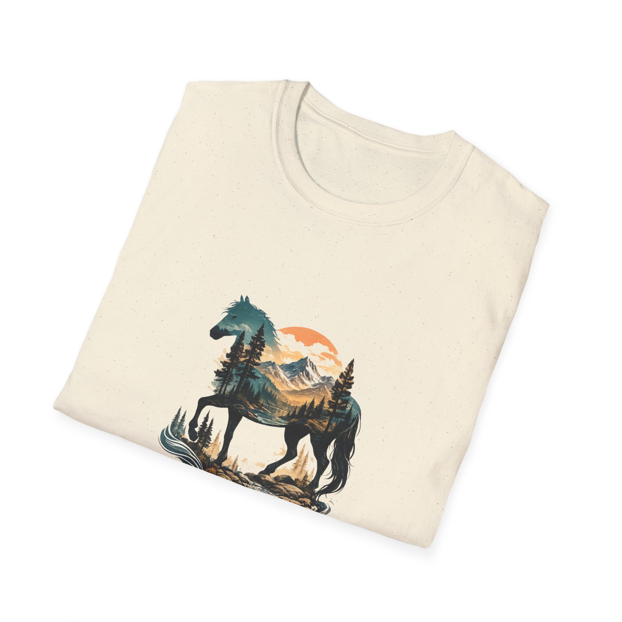 Sunset Mountain Horse T-Shirt — Horse in the Mountains at Sunset Comfy Tee