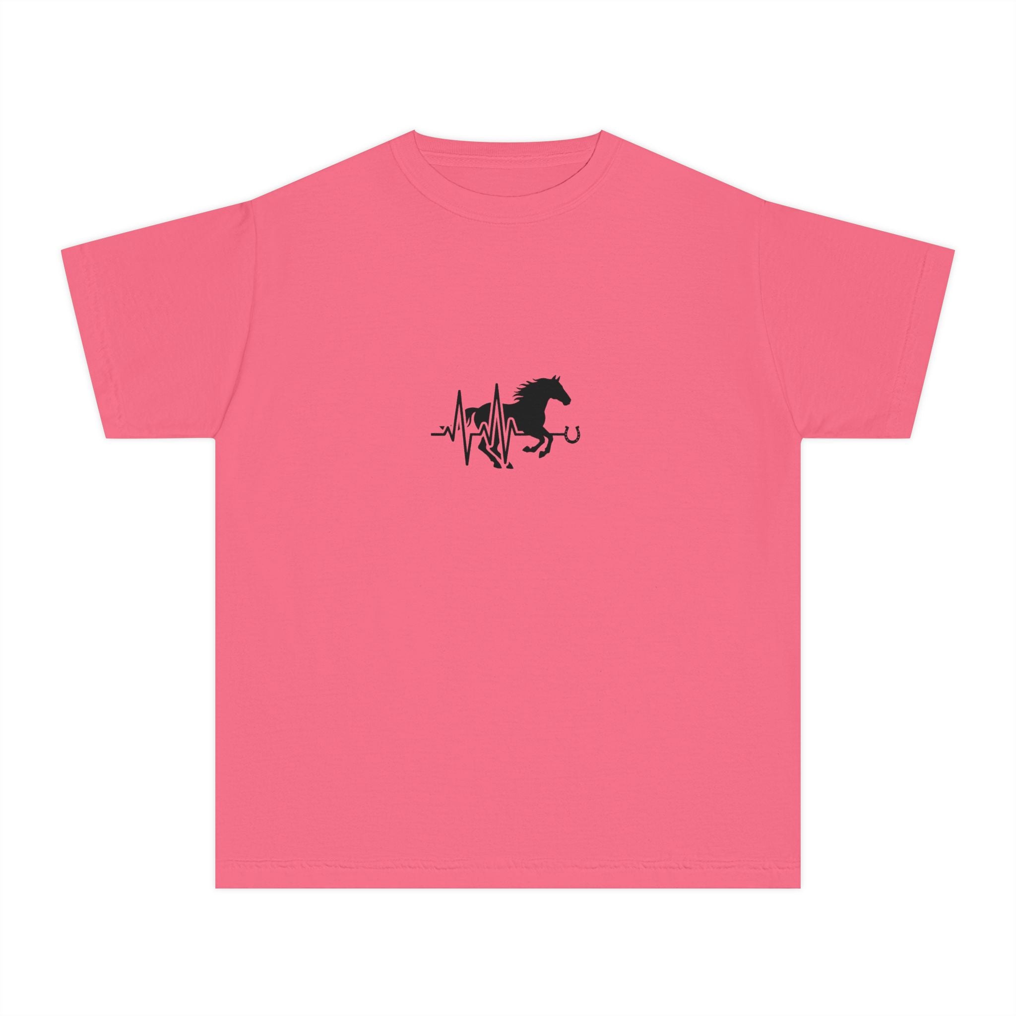 Youth Tee — Horse Heartbeat Silhouette Graphic