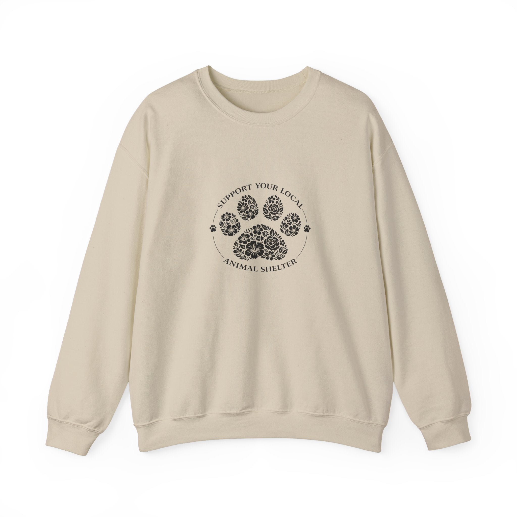 Paw Print Sweatshirt Support your Local Animal Shelter