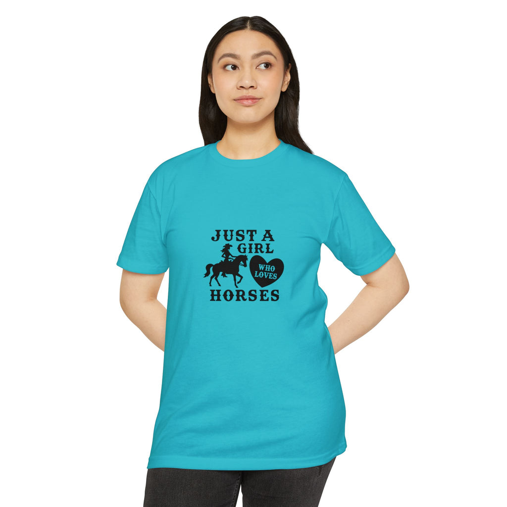 Just A Girl Who Loves Horses T-Shirt — Cute Equestrian Tee for Horse Lovers