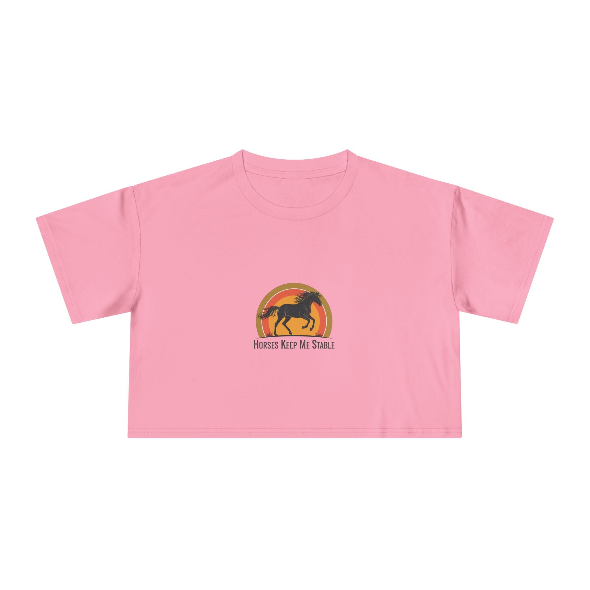 Vintage Sunset Horse- Crop Top Tee