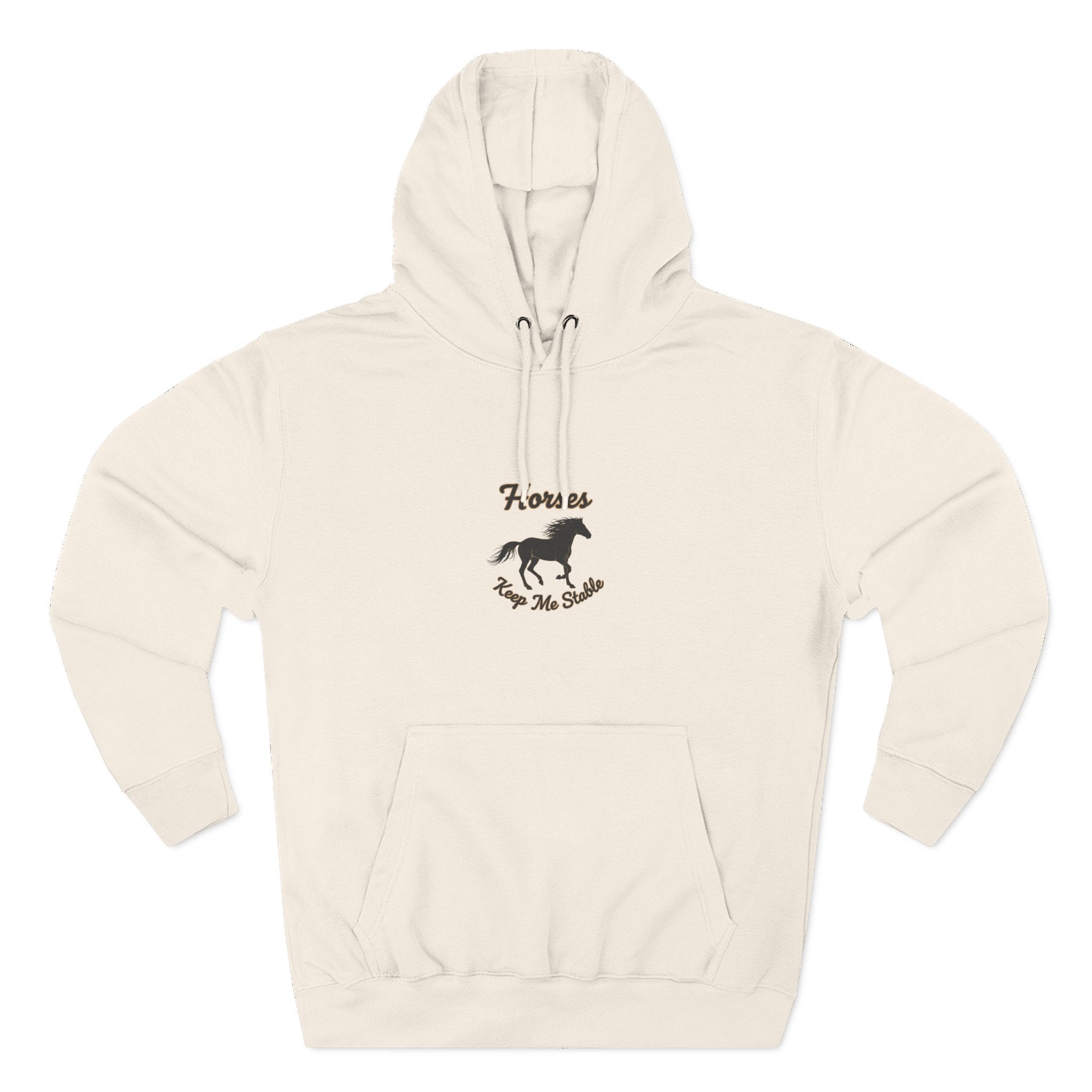 Horse Rescue Hoodie - "Horses Keep Me Stable" Fleece Pullover