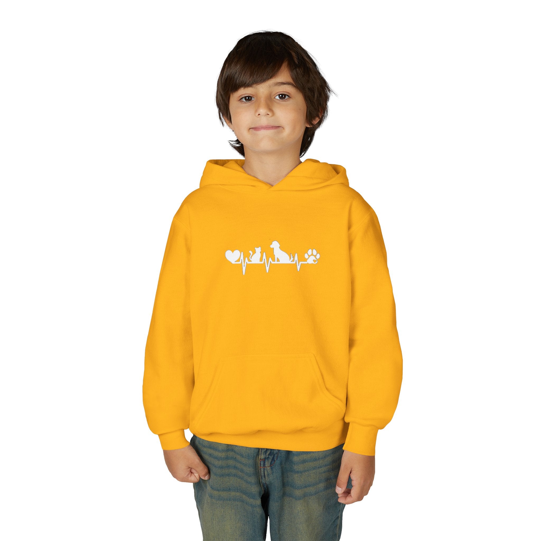 Kids Dog & Cat Heartbeat Hoodie
