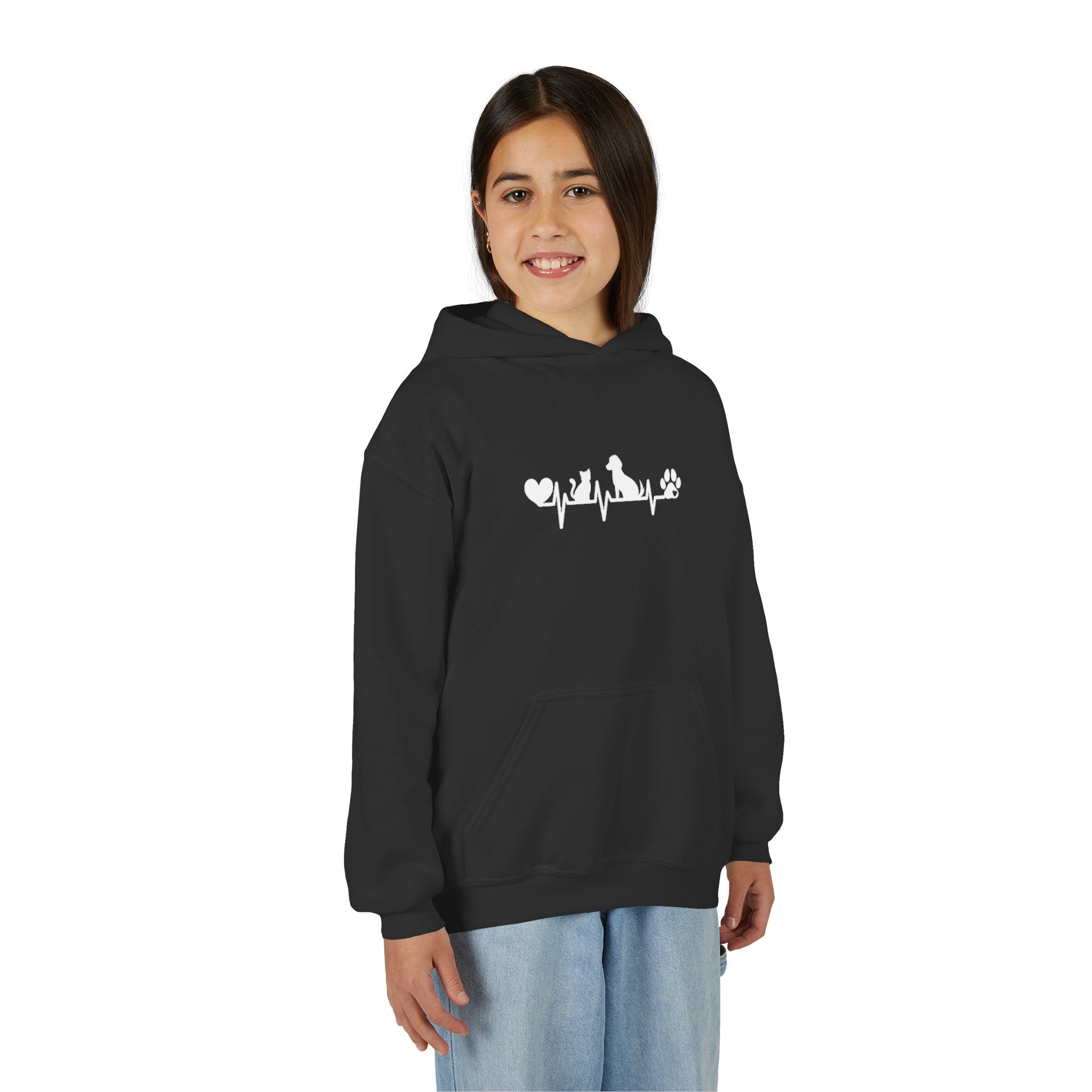 Kids Dog & Cat Heartbeat Hoodie