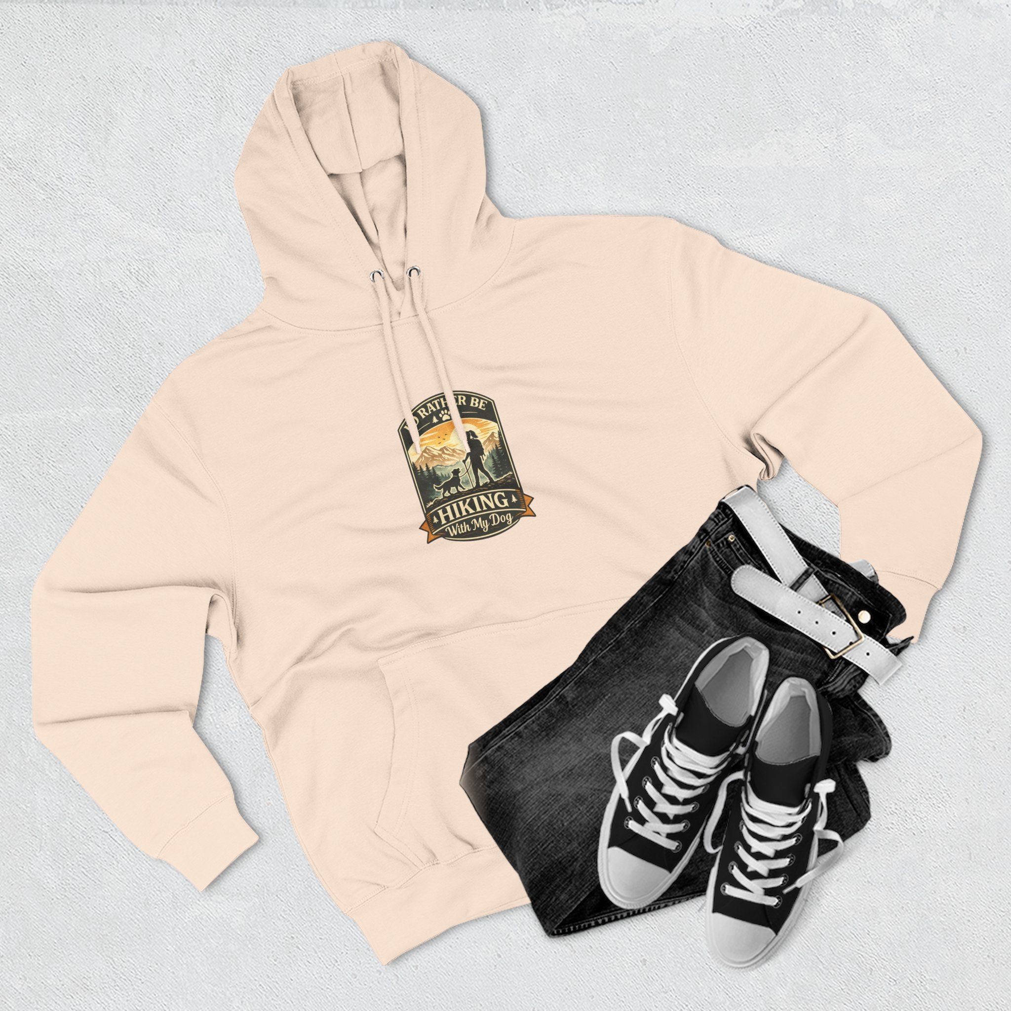 Hiking dog Hoodie — Adventure Awaits Fleece Pullover