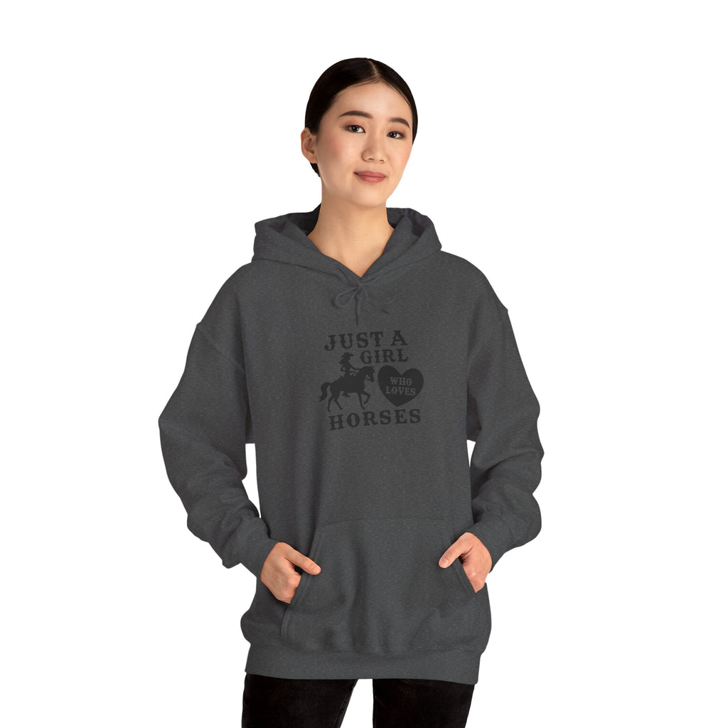 Just a Girl Who Loves Horses Hoodie — Women's Equestrian Sweatshirt