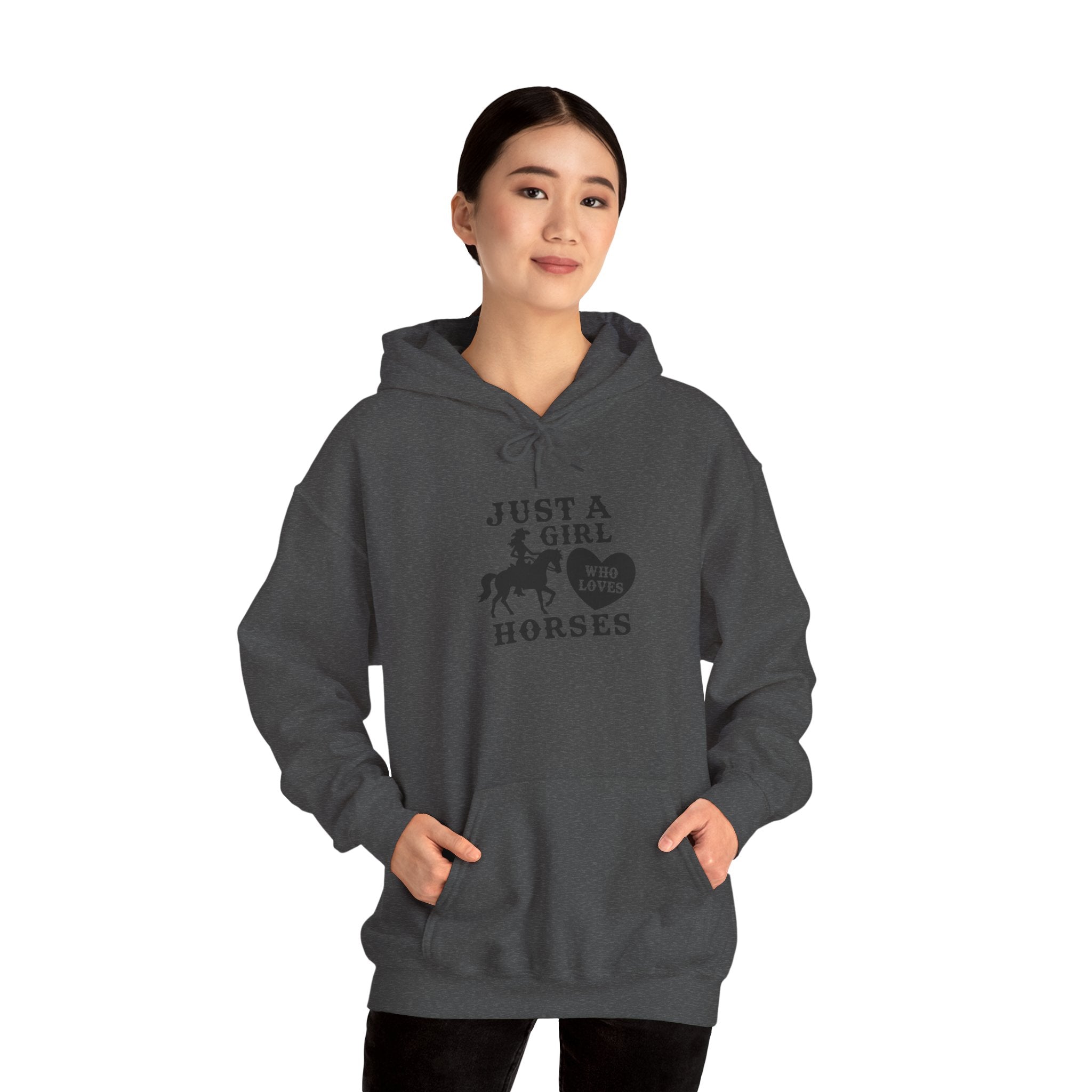 Just a Girl Who Loves Horses Hoodie — Women's Equestrian Sweatshirt