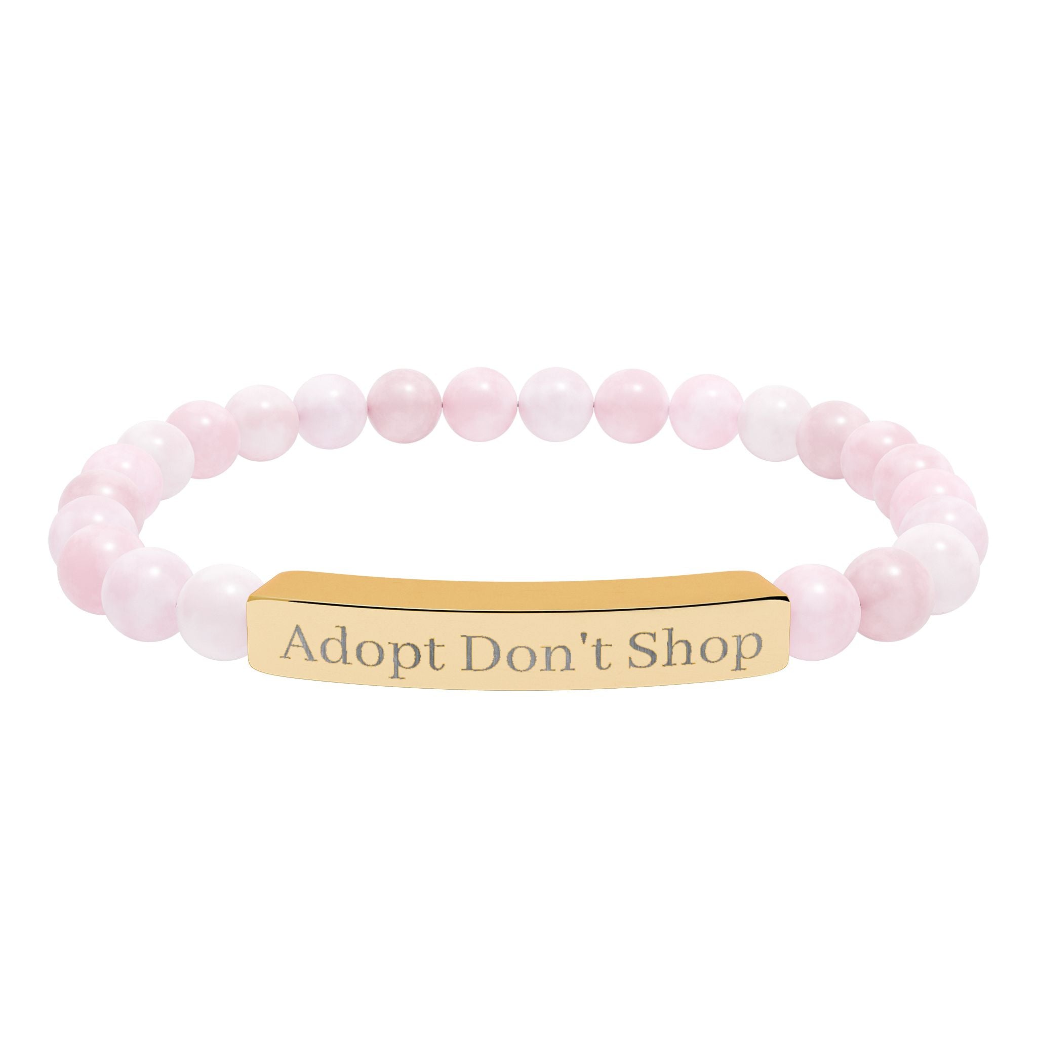 Adopt Don't Shop Bracelet — Personalized Beaded Gemstone Bracelet