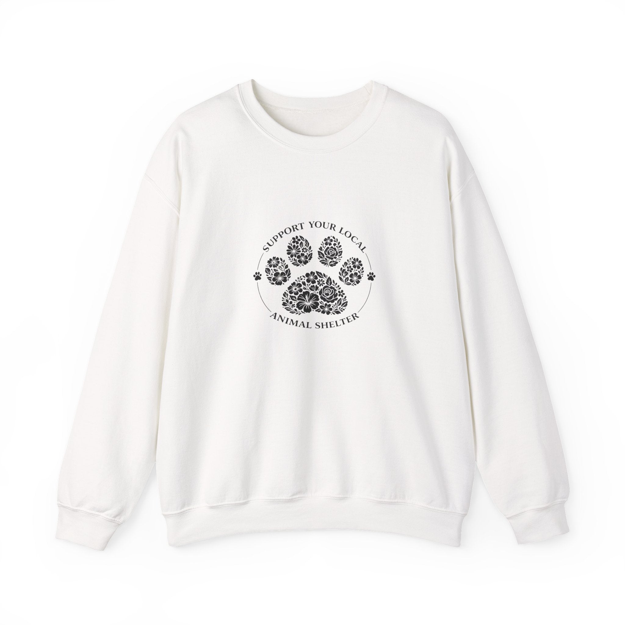 Paw Print Sweatshirt Support your Local Animal Shelter
