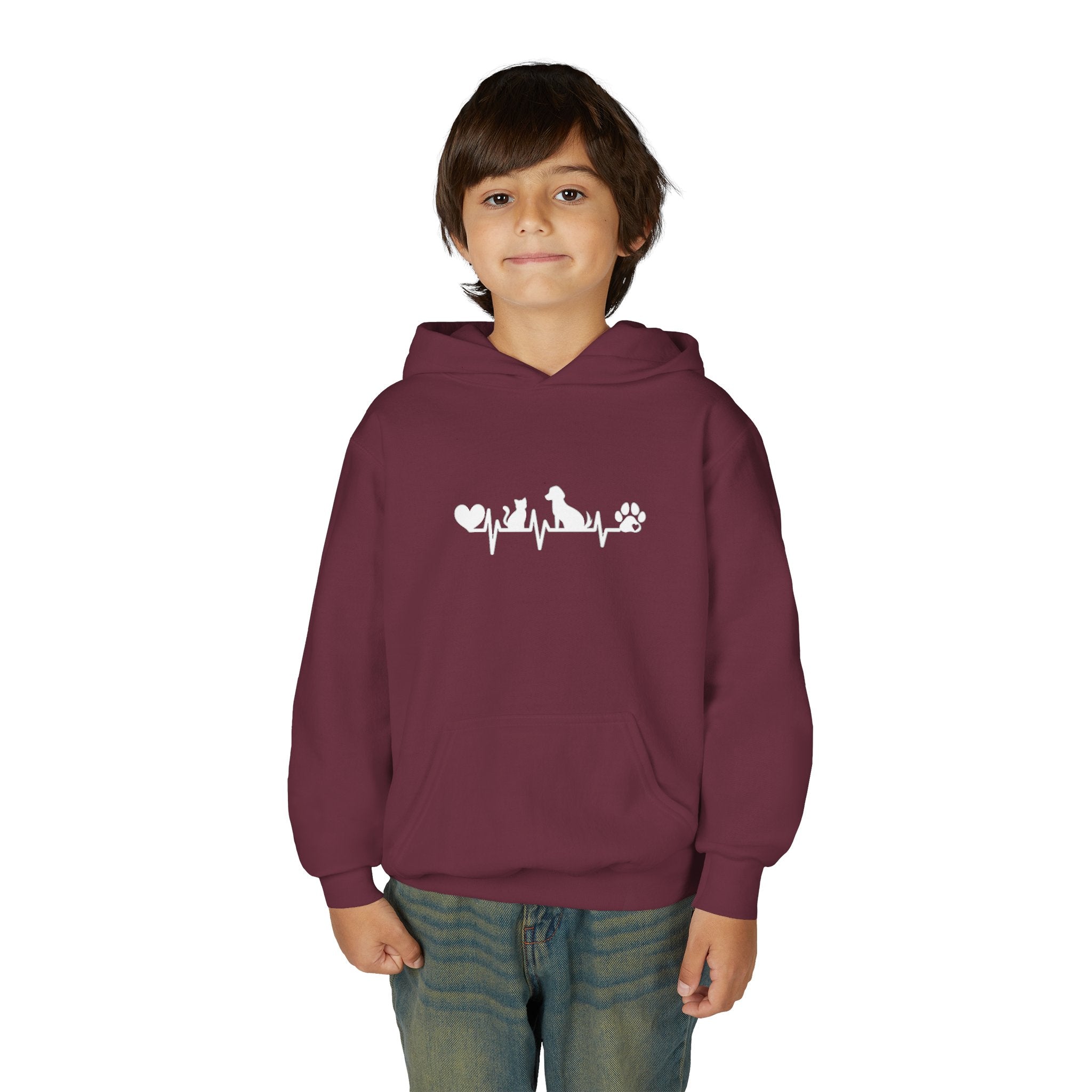 Kids Dog & Cat Heartbeat Hoodie