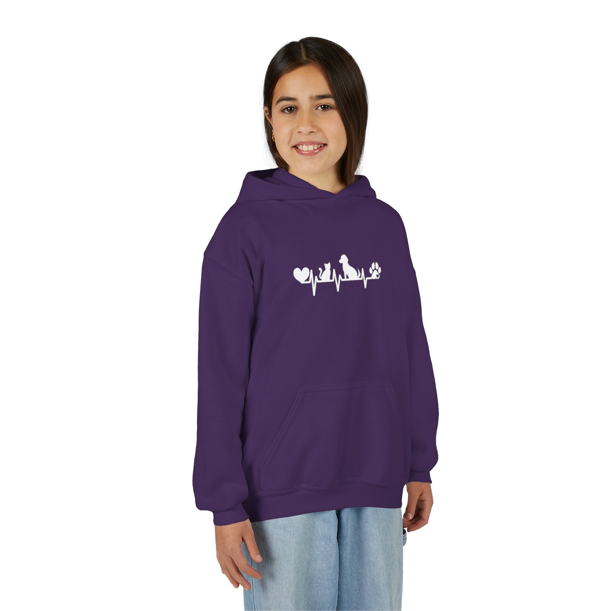 Kids Dog & Cat Heartbeat Hoodie