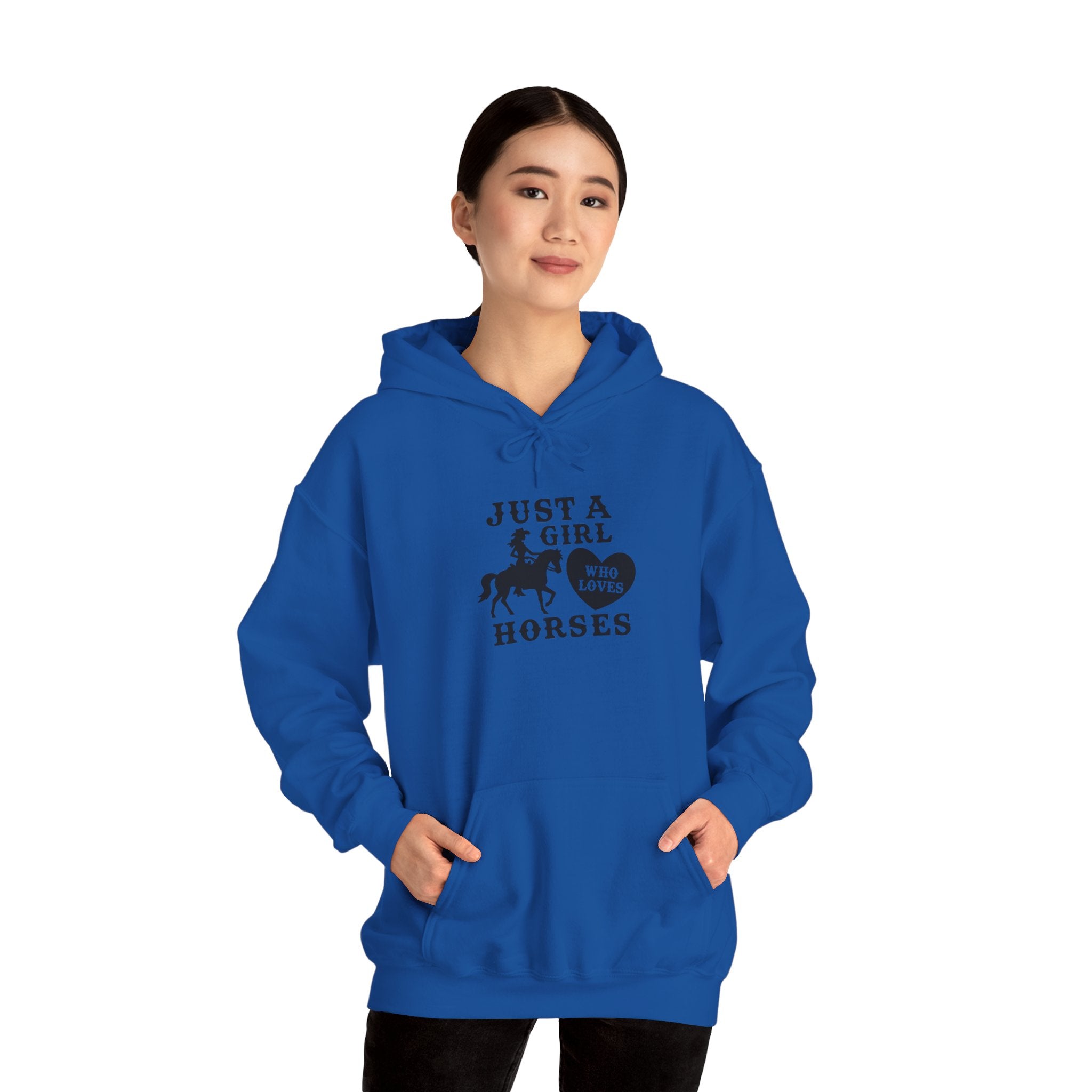 Just a Girl Who Loves Horses Hoodie — Women's Equestrian Sweatshirt