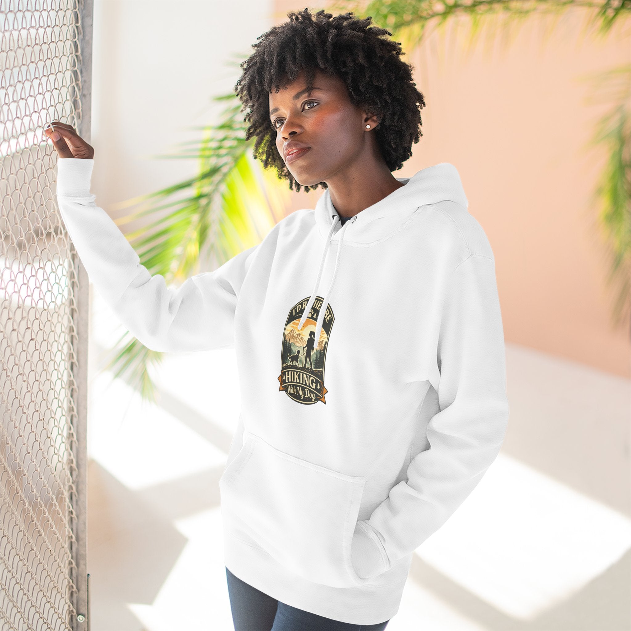 Hiking dog Hoodie — Adventure Awaits Fleece Pullover
