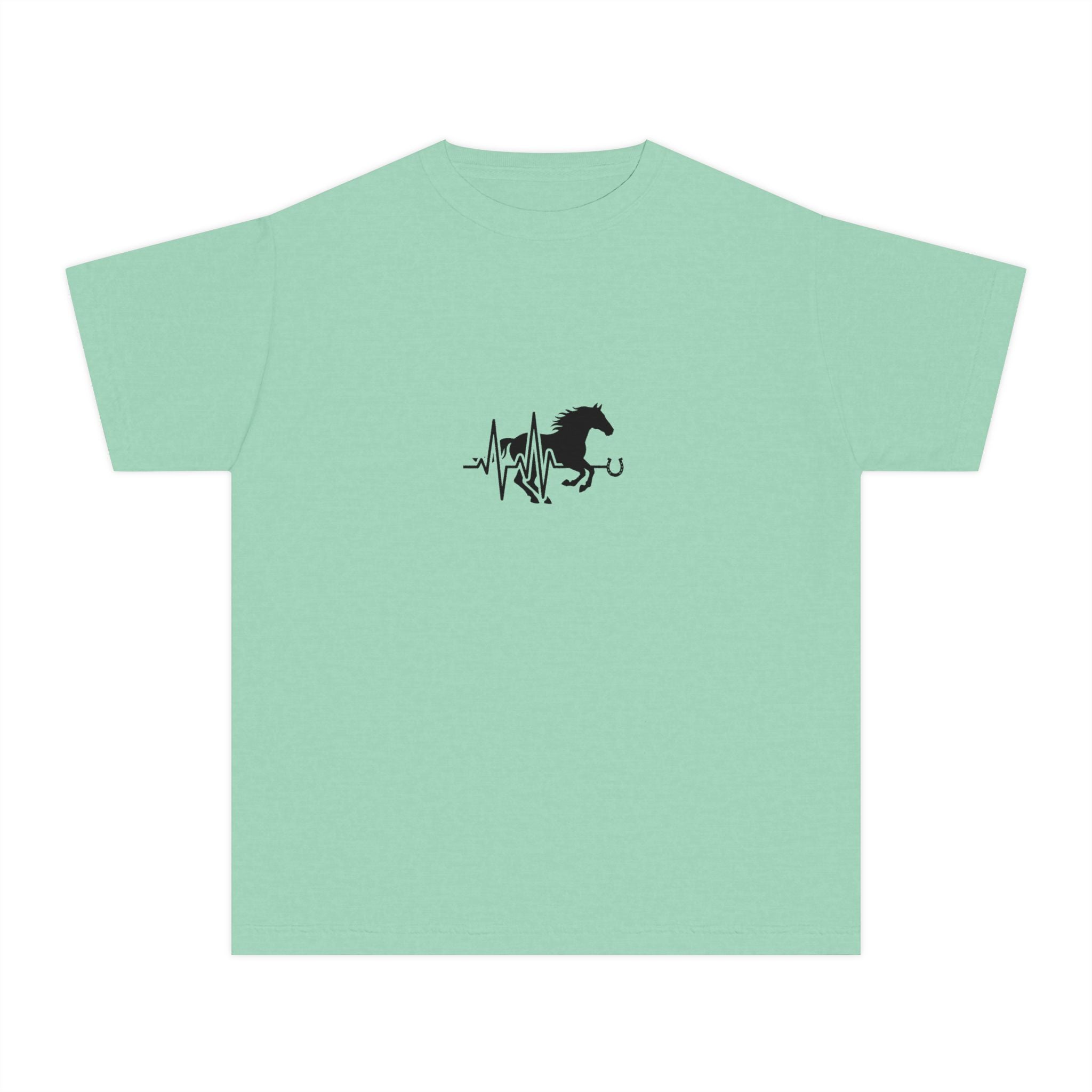 Youth Tee — Horse Heartbeat Silhouette Graphic