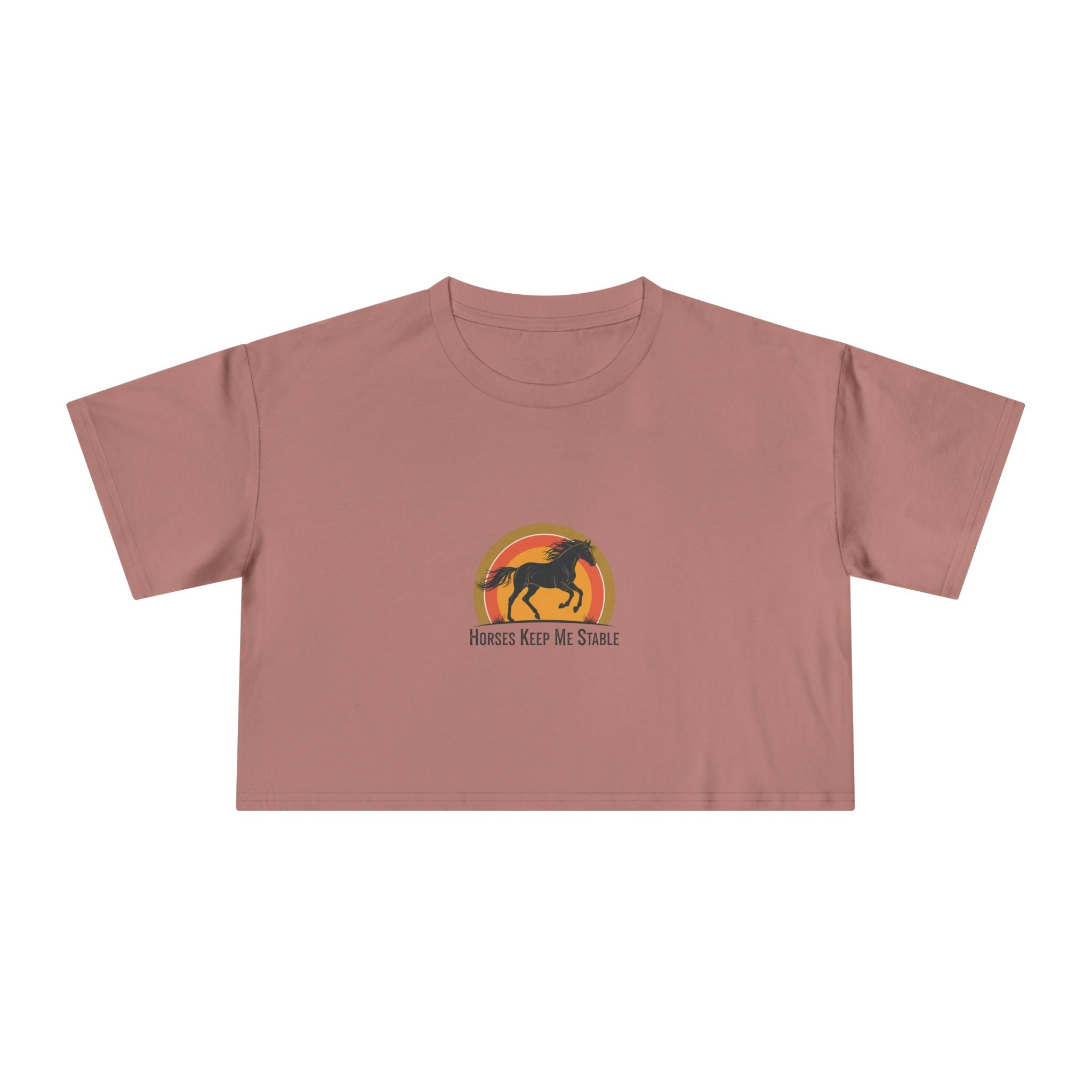 Vintage Sunset Horse- Crop Top Tee