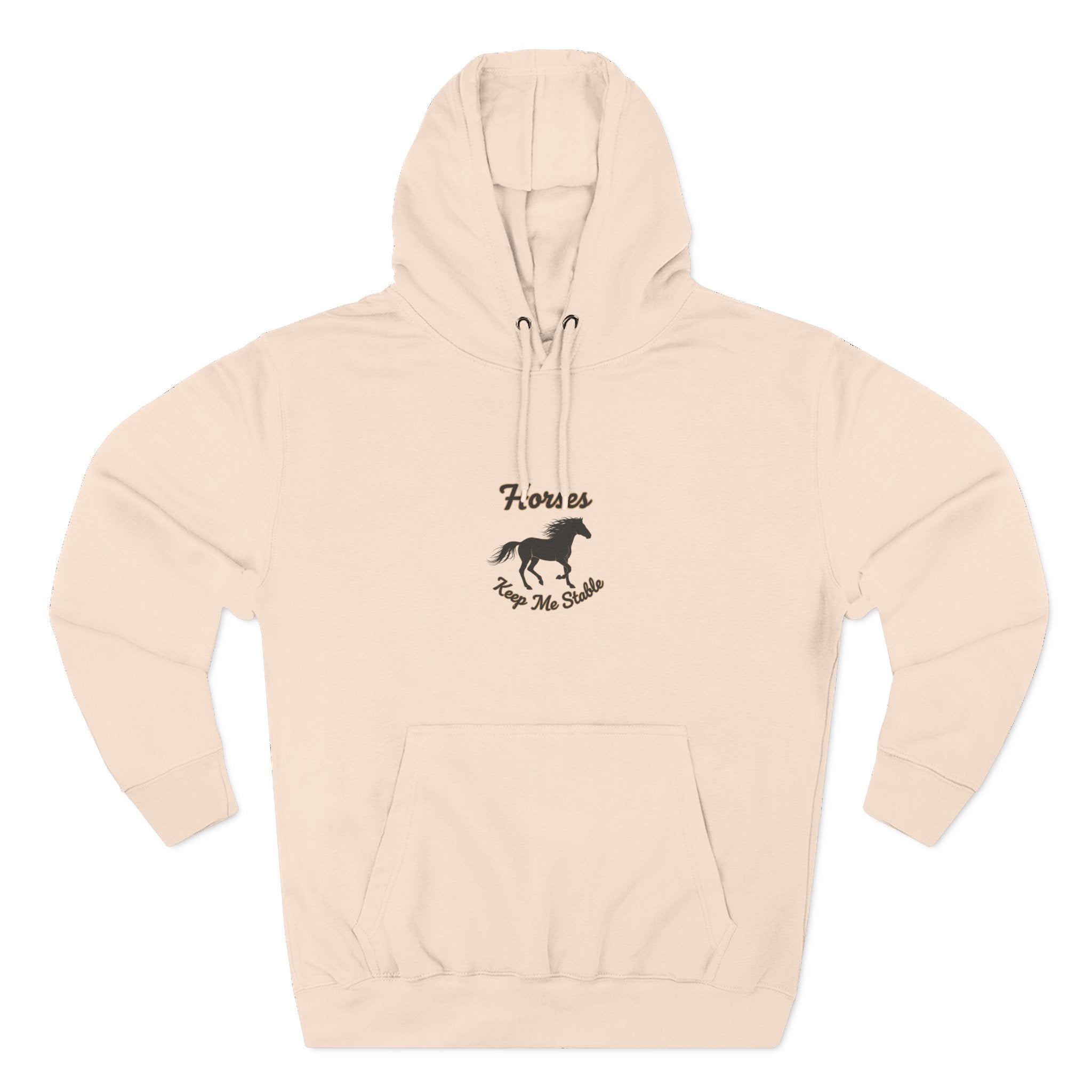 Horse Rescue Hoodie - "Horses Keep Me Stable" Fleece Pullover