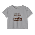 Born to Run Crop Top - Wild Horses Graphic Women's Festival Tee