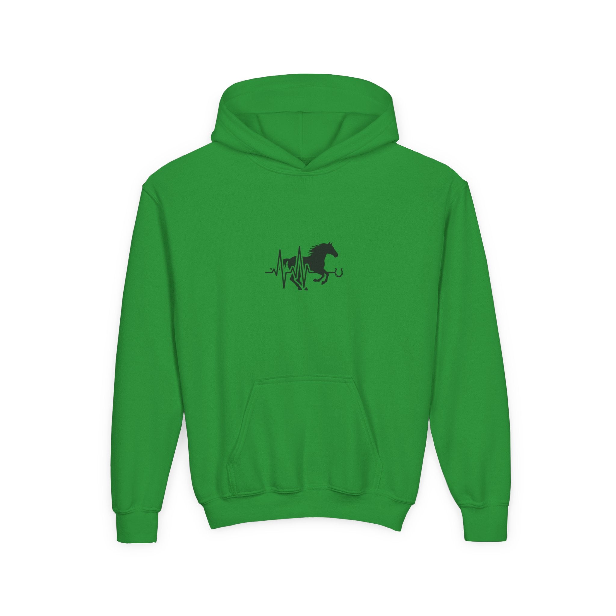Youth Horse Heartbeat Hoodie - Equestrian Kids Pullover