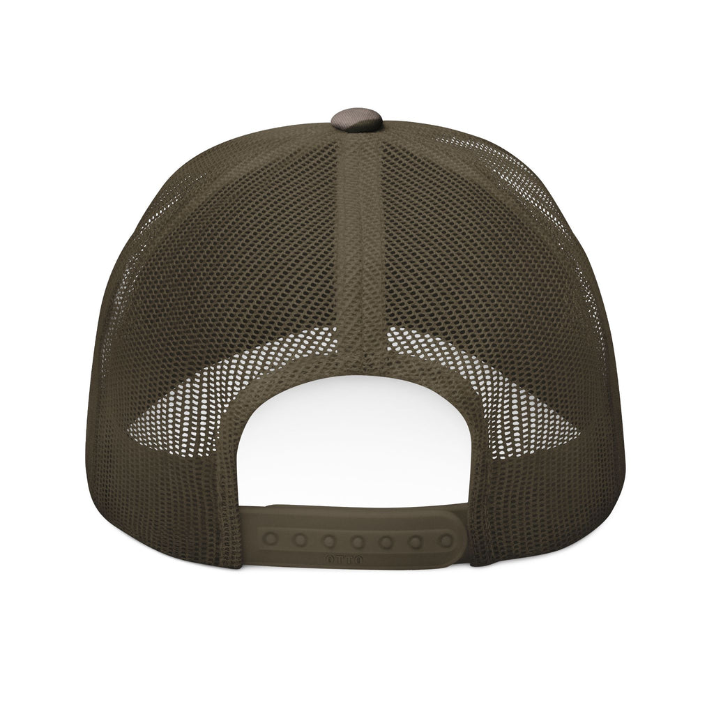Camouflage Trucker Hat — Embroidered "Born To Ride" Pink