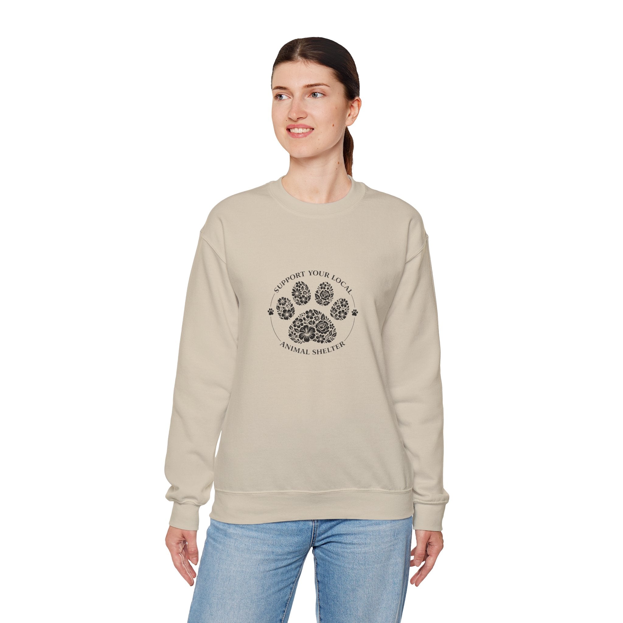 Paw Print Sweatshirt Support your Local Animal Shelter