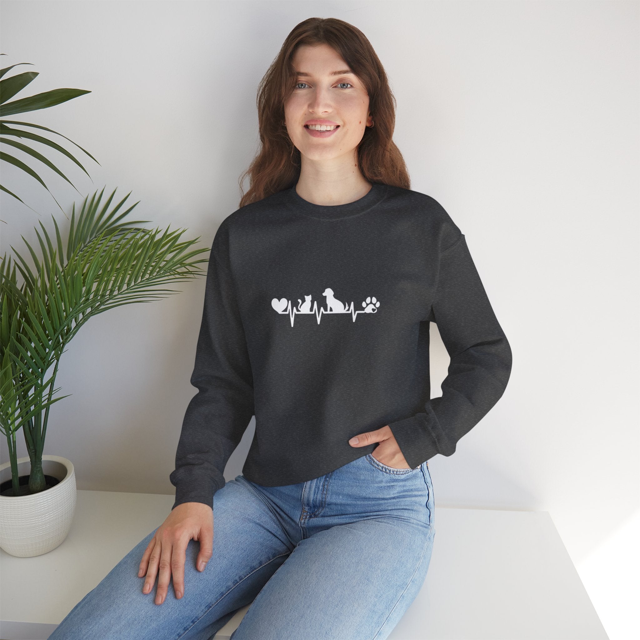 Cat-Dog Heartbeat Sweatshirt