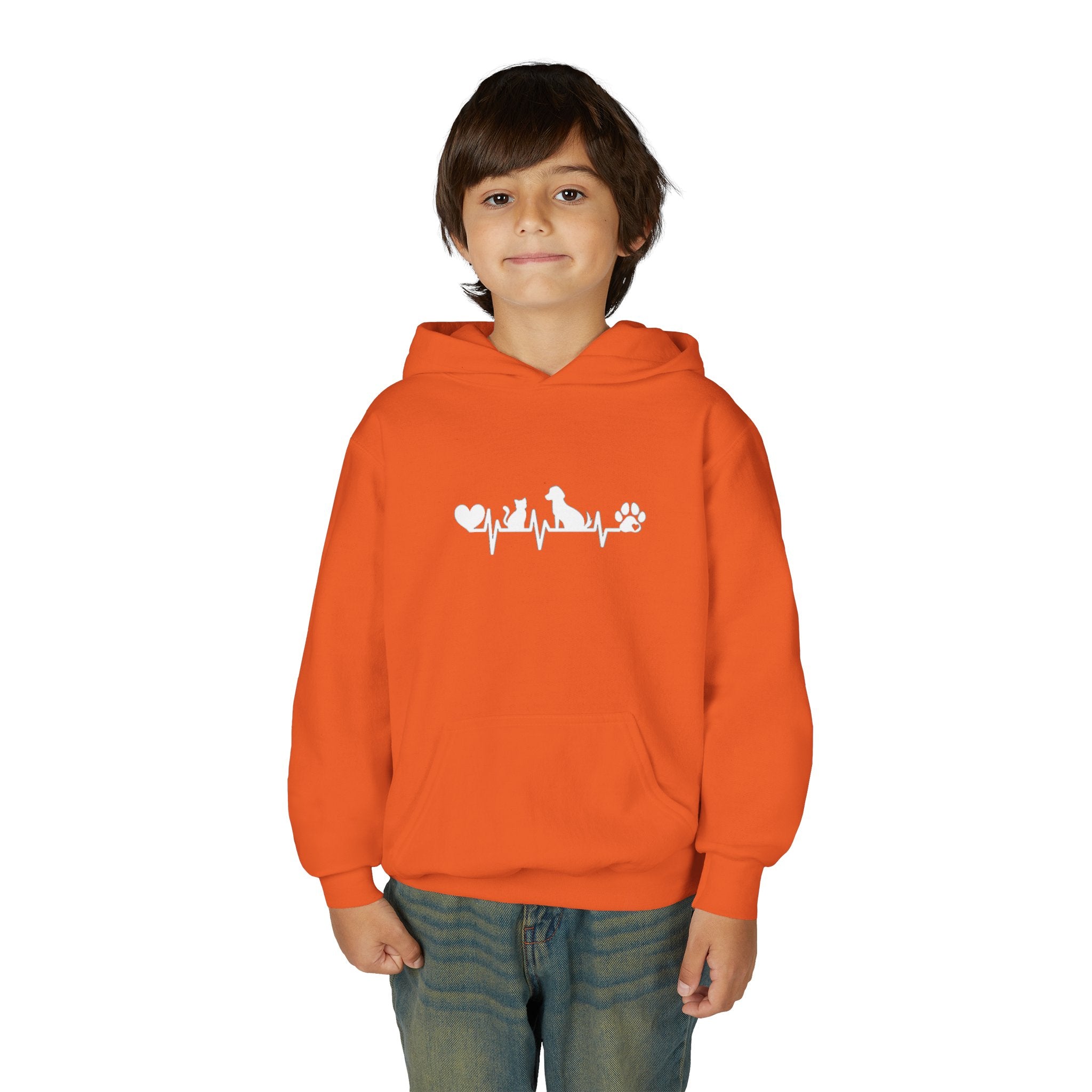 Kids Dog & Cat Heartbeat Hoodie