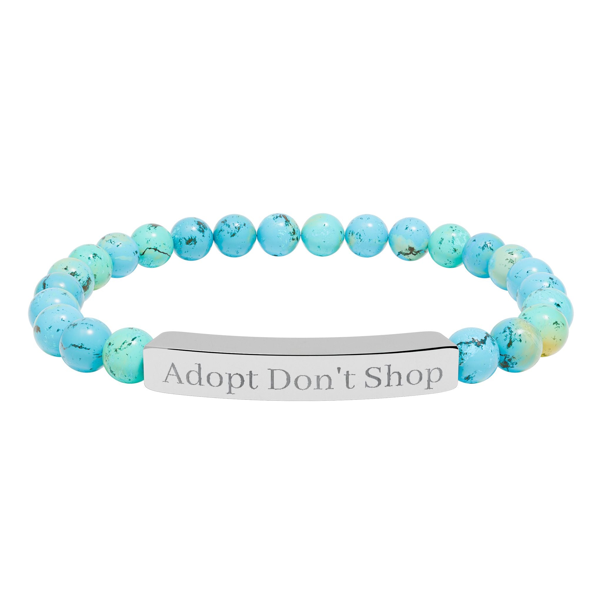 Adopt Don't Shop Bracelet — Personalized Beaded Gemstone Bracelet
