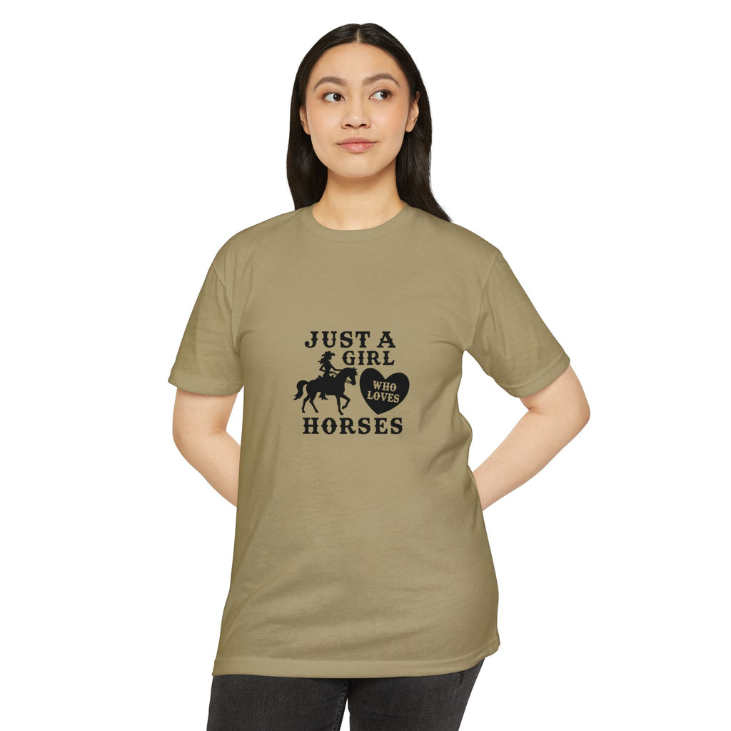 Just A Girl Who Loves Horses T-Shirt — Cute Equestrian Tee for Horse Lovers