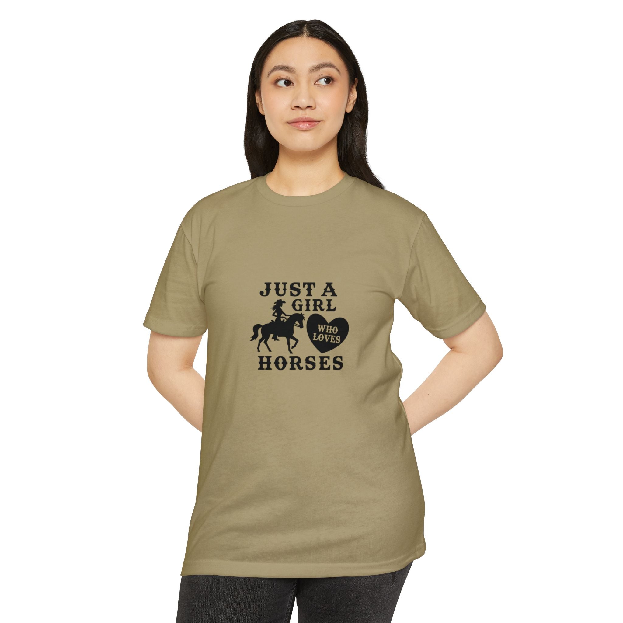 Just A Girl Who Loves Horses T-Shirt — Cute Equestrian Tee for Horse Lovers