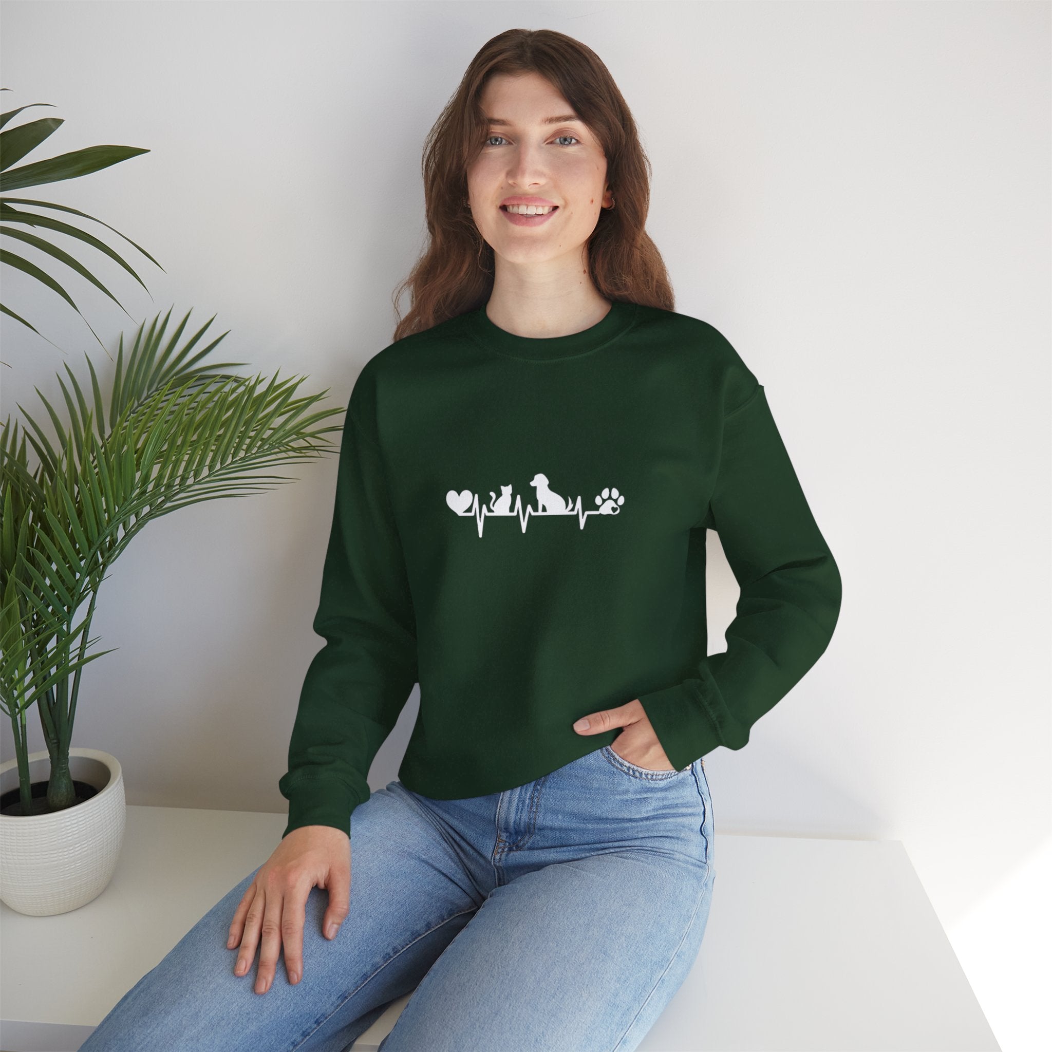 Cat-Dog Heartbeat Sweatshirt