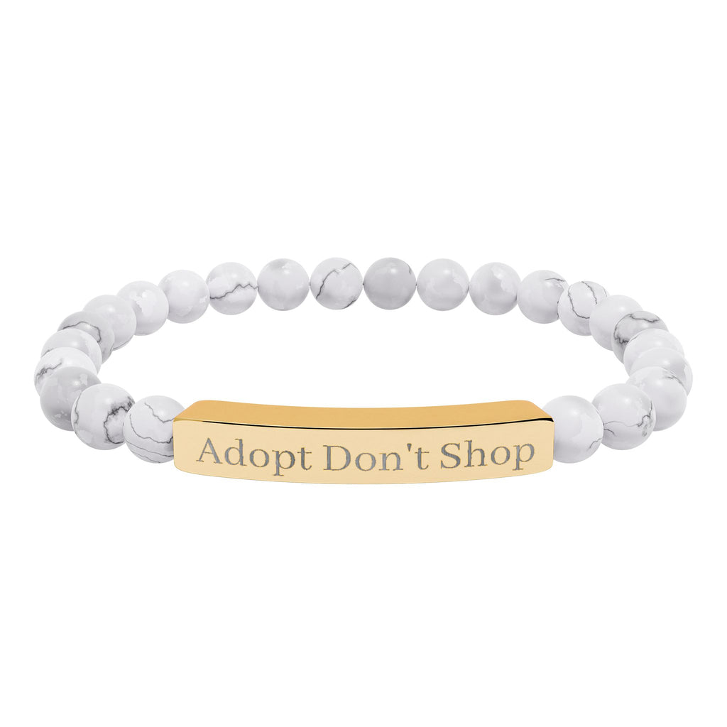 Adopt Don't Shop Bracelet — Personalized Beaded Gemstone Bracelet