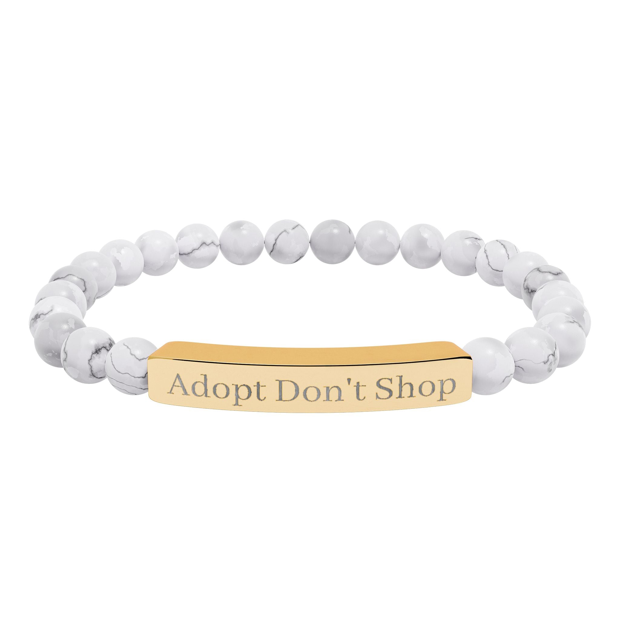 Adopt Don't Shop Bracelet — Personalized Beaded Gemstone Bracelet