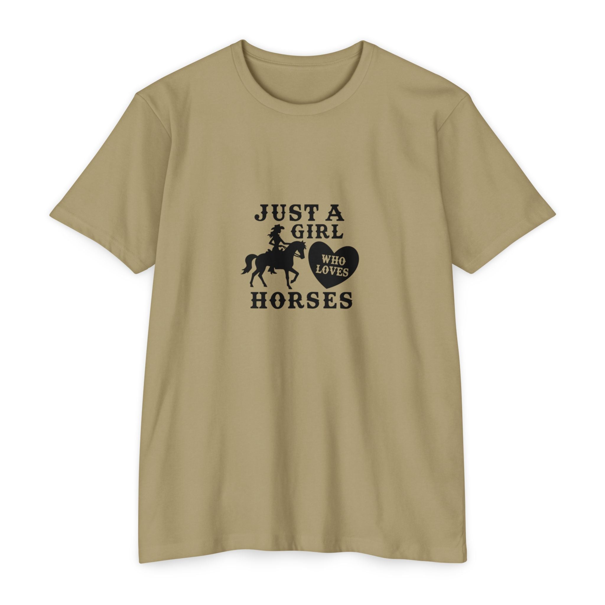 Just A Girl Who Loves Horses T-Shirt — Cute Equestrian Tee for Horse Lovers