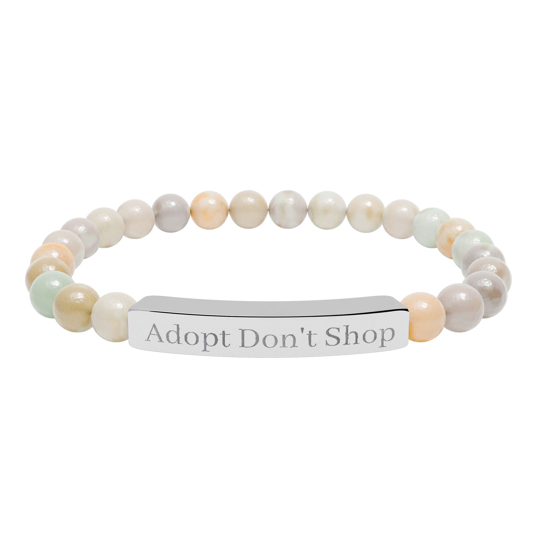 Adopt Don't Shop Bracelet — Personalized Beaded Gemstone Bracelet