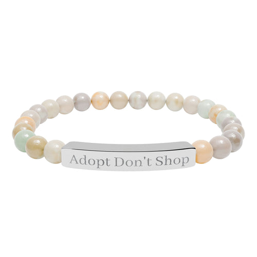 Adopt Don't Shop Bracelet — Personalized Beaded Gemstone Bracelet