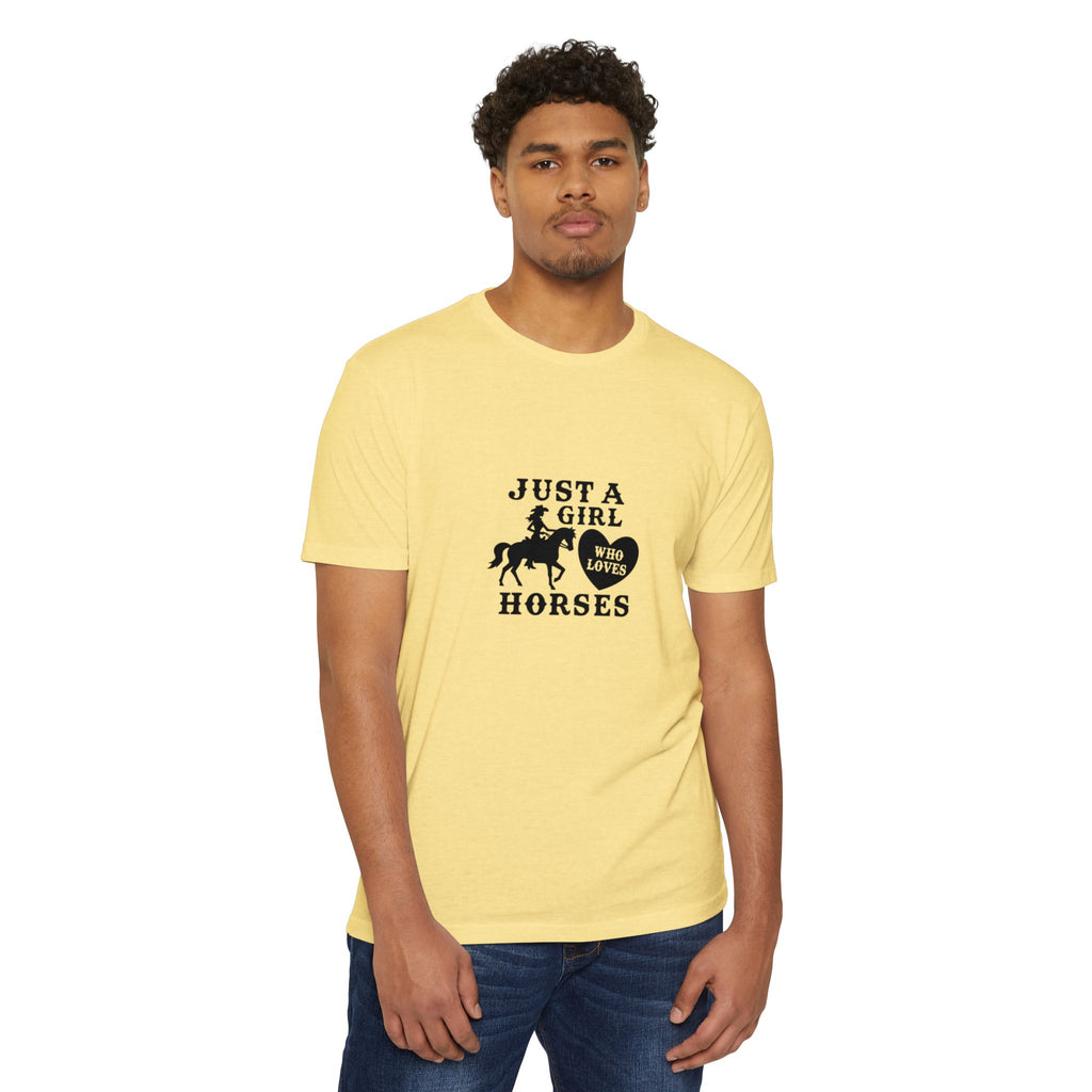 Just A Girl Who Loves Horses T-Shirt — Cute Equestrian Tee for Horse Lovers