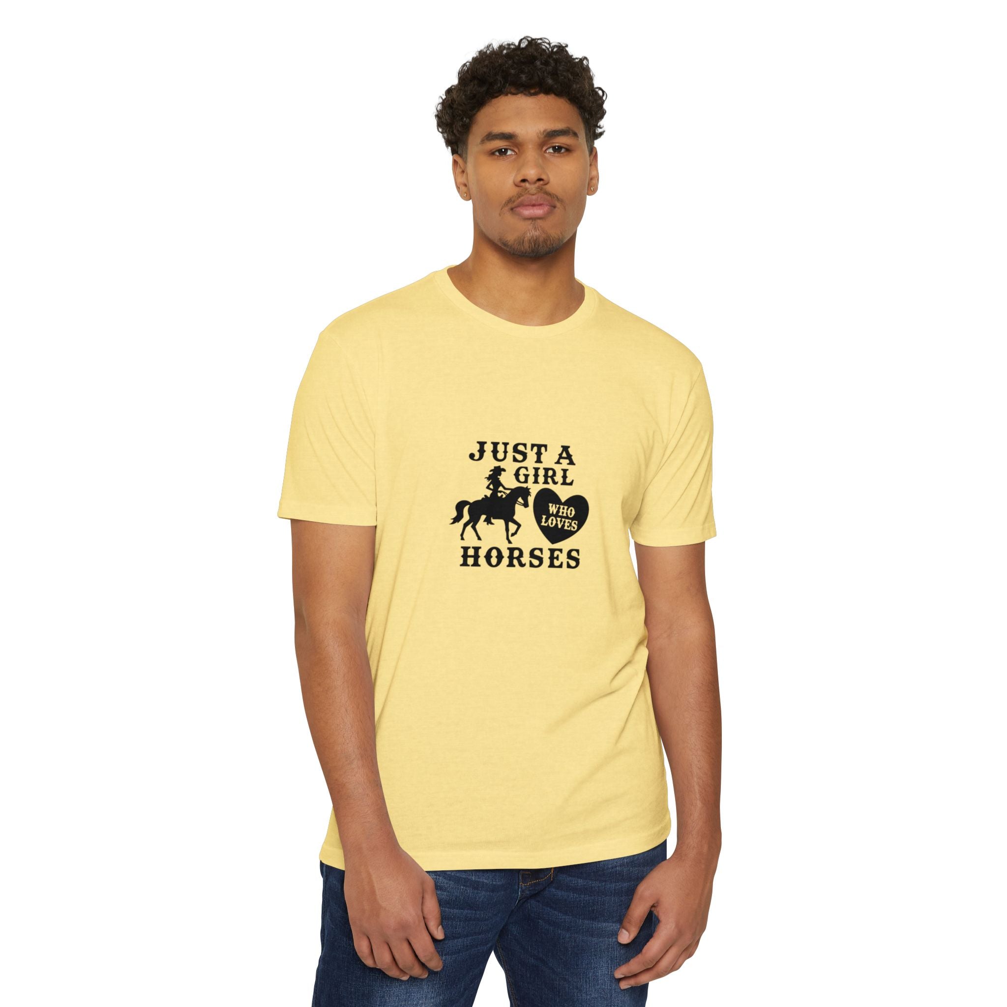 Just A Girl Who Loves Horses T-Shirt — Cute Equestrian Tee for Horse Lovers