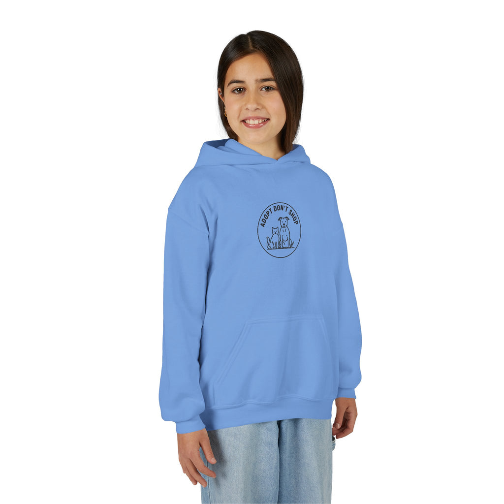 Adopt Don't Shop Kids Hoodie — Animal Rescue Support Youth Sweatshirt