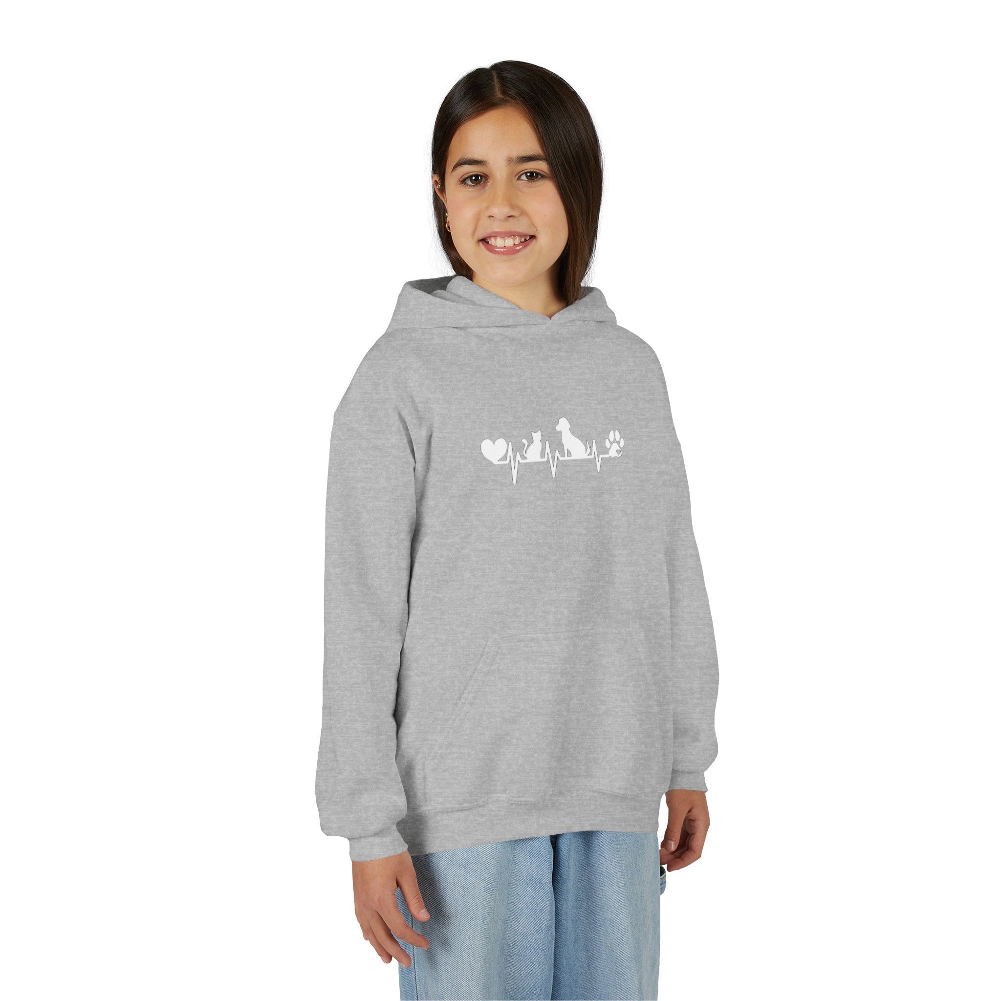 Kids Dog & Cat Heartbeat Hoodie