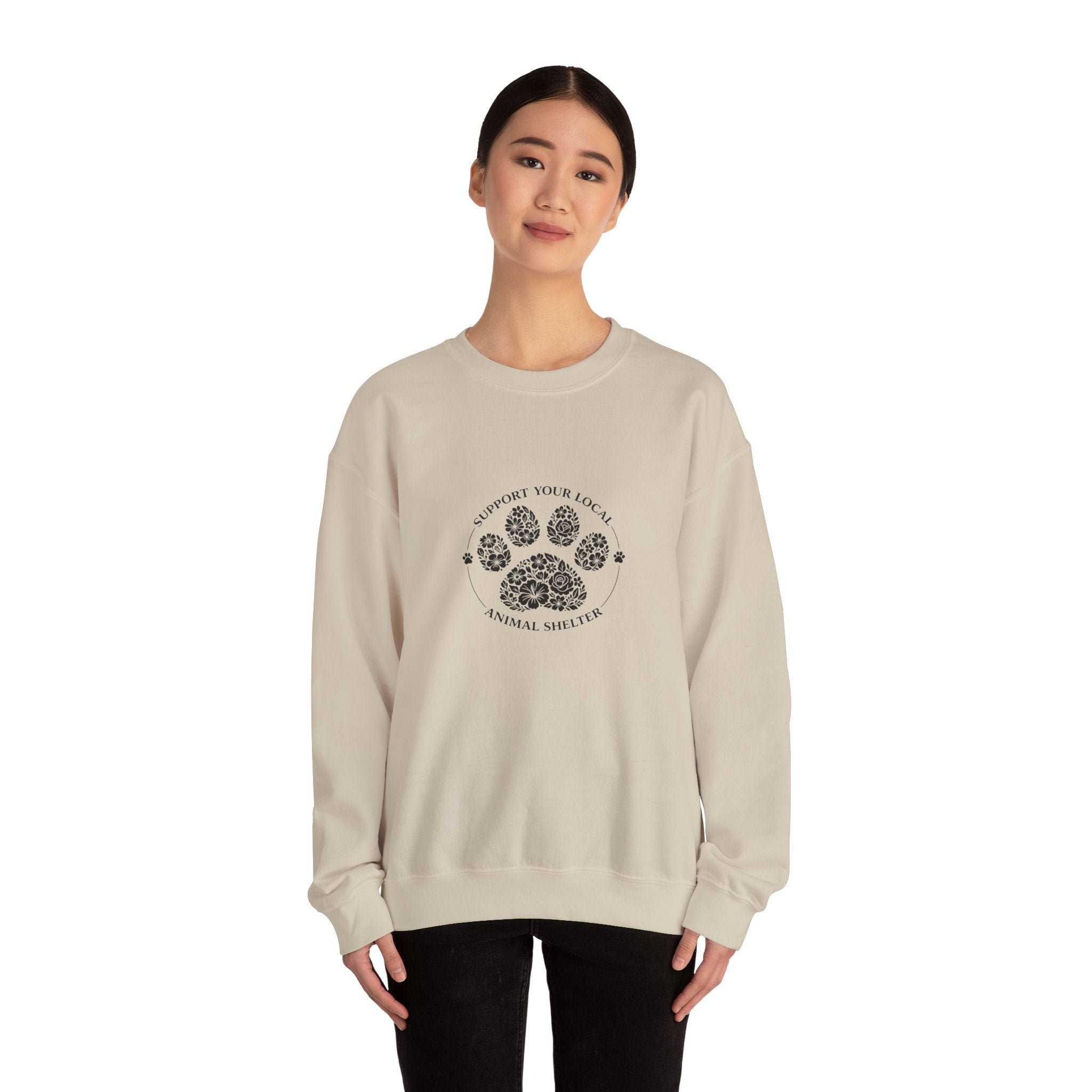 Paw Print Sweatshirt Support your Local Animal Shelter
