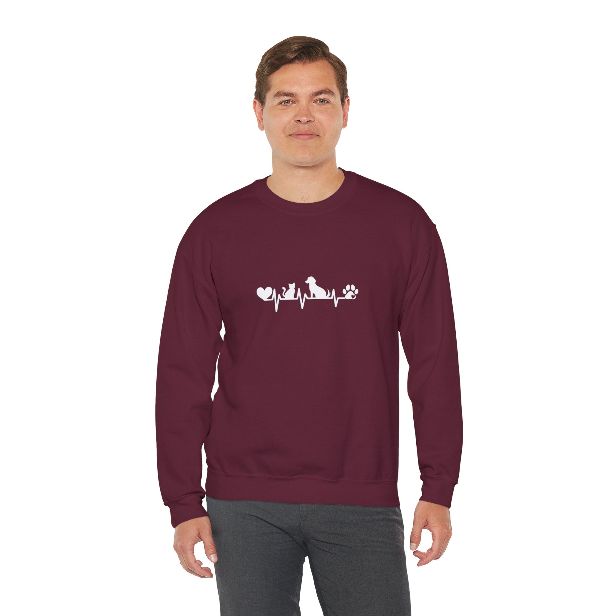 Cat-Dog Heartbeat Sweatshirt
