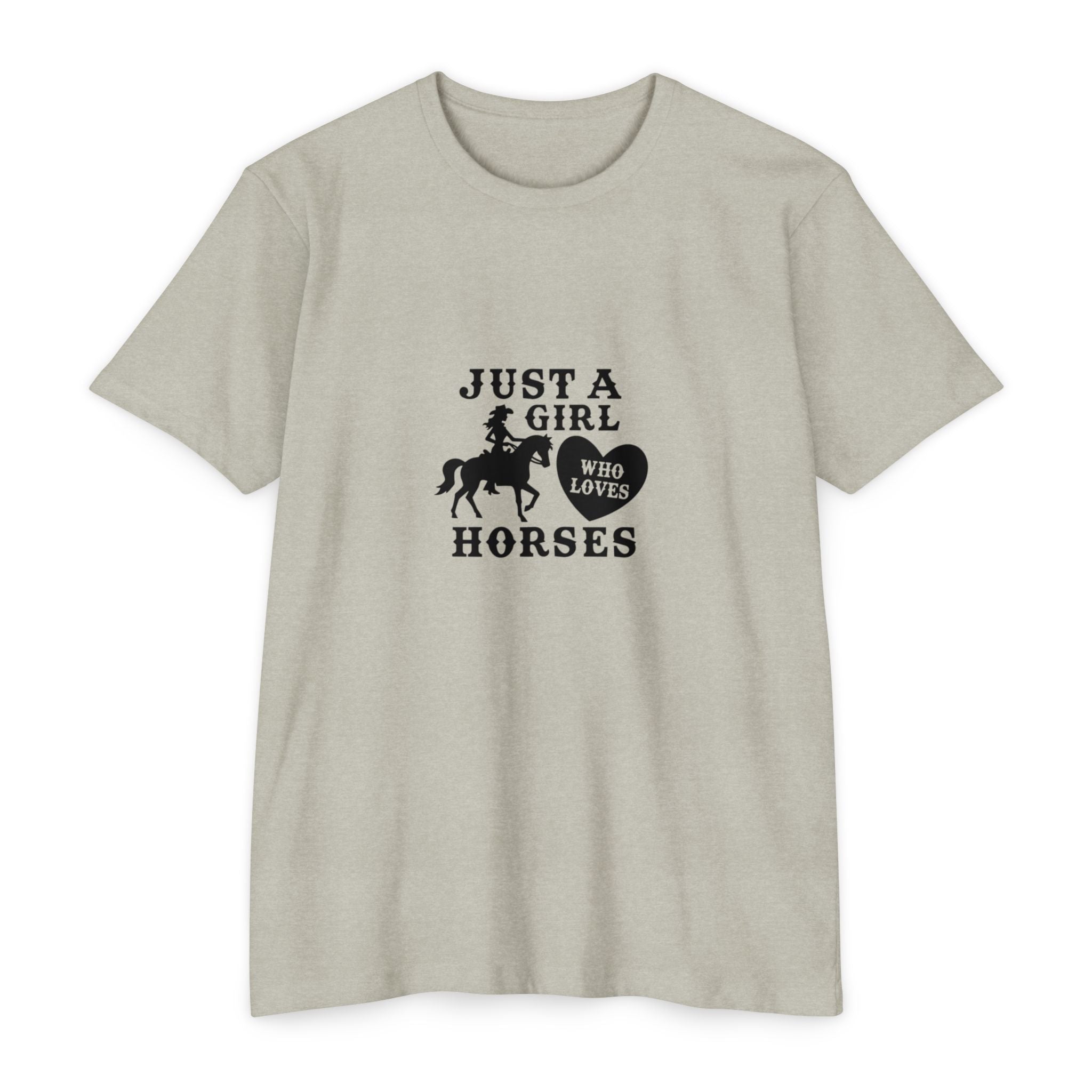 Just A Girl Who Loves Horses T-Shirt — Cute Equestrian Tee for Horse Lovers