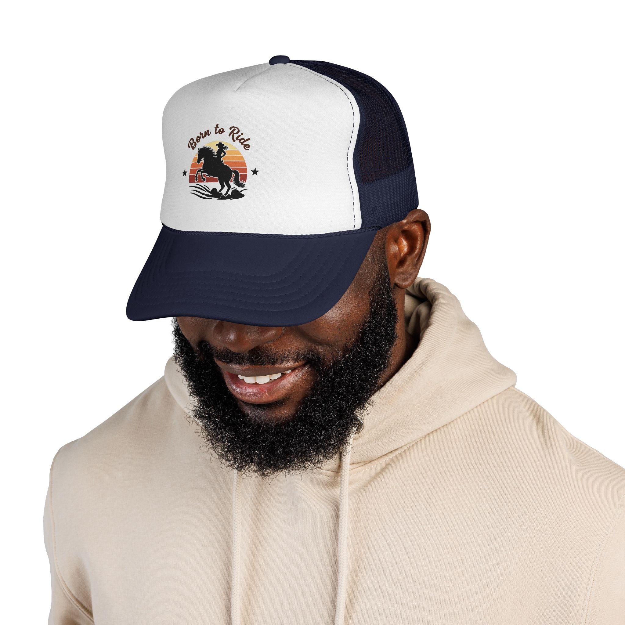 Born to Ride Trucker Hat — Western Rodeo Cowboy Cap