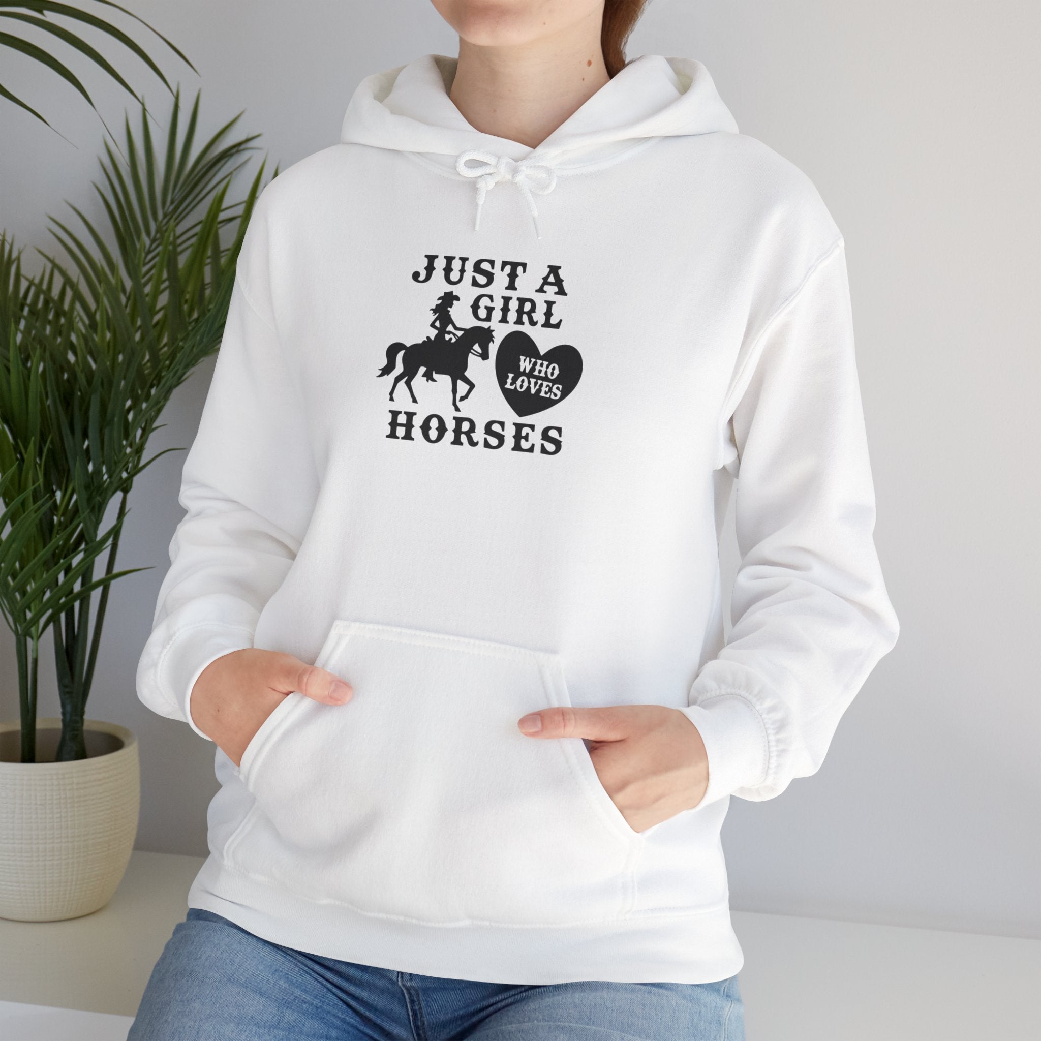 Just a Girl Who Loves Horses Hoodie — Women's Equestrian Sweatshirt