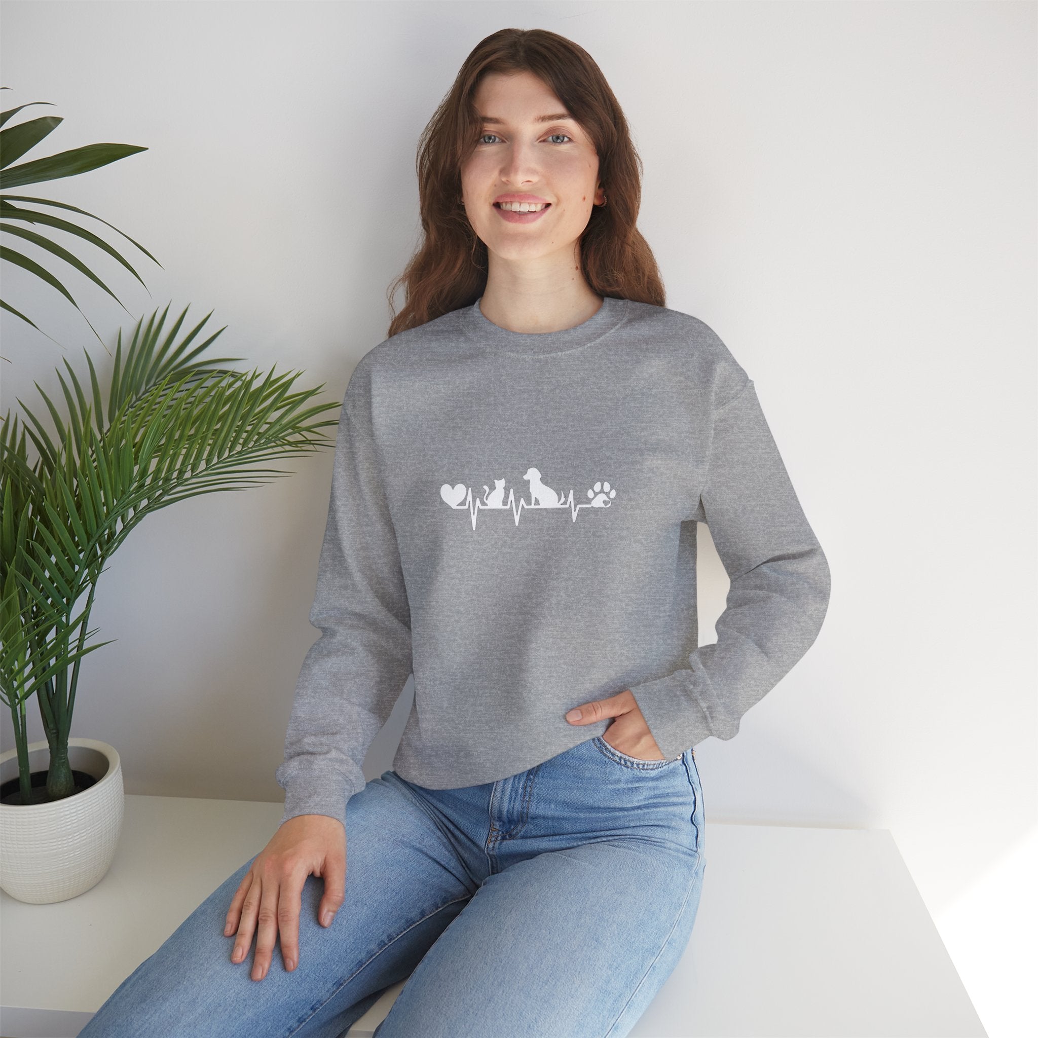 Cat-Dog Heartbeat Sweatshirt