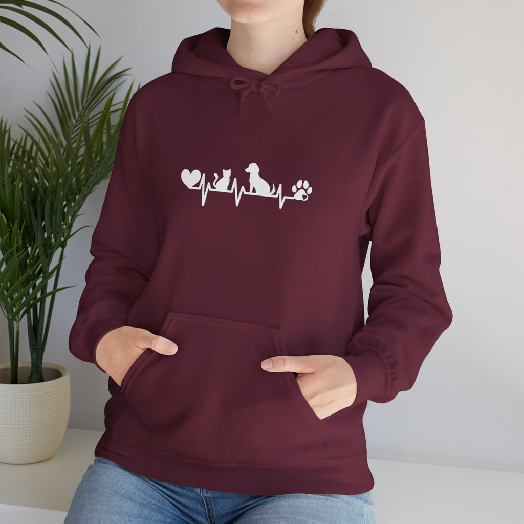 Dog-Cat Heartbeat Hoodie
