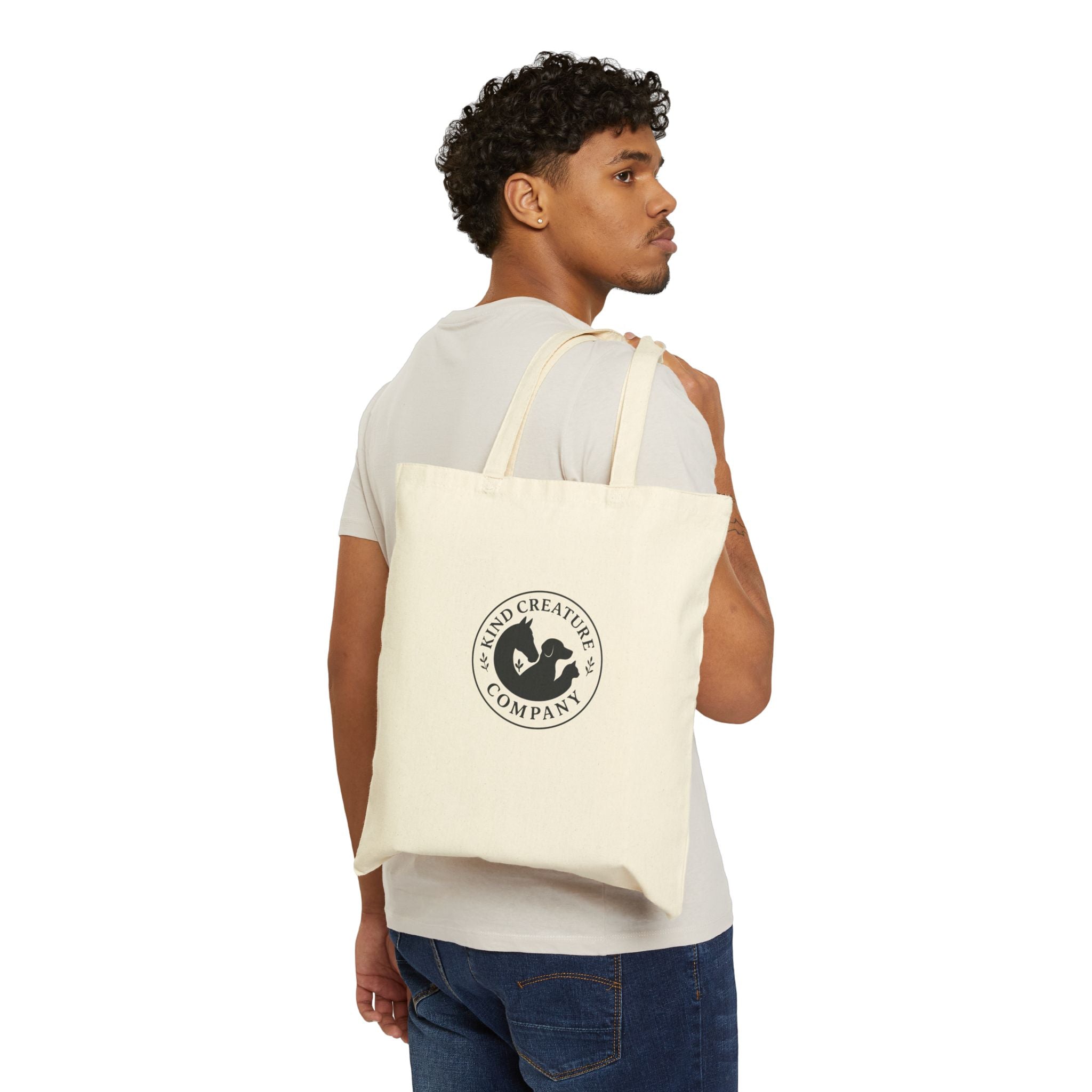 Kind Creature Company Canvas Tote Bag — Eco-Friendly Reusable Grocery & Market Bag