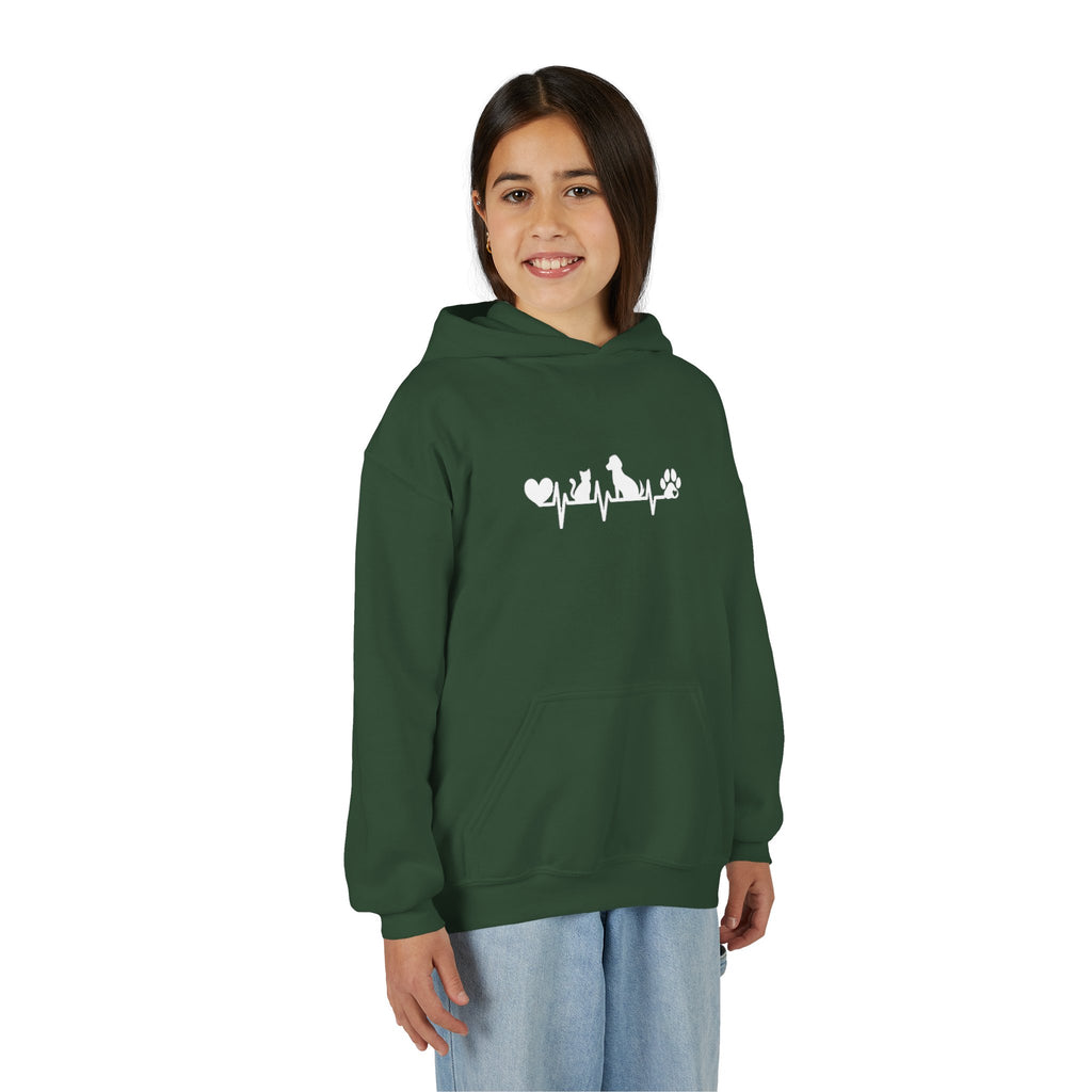 Kids Dog & Cat Heartbeat Hoodie