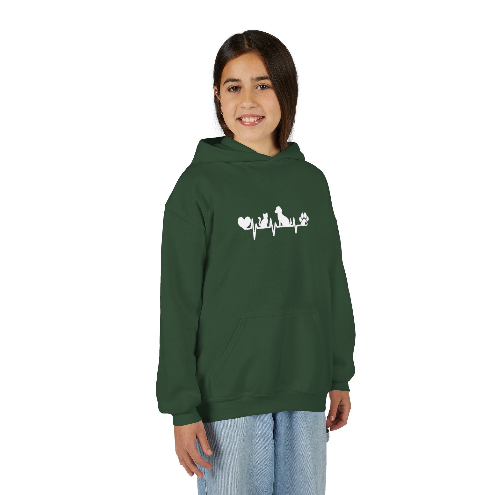 Kids Dog & Cat Heartbeat Hoodie